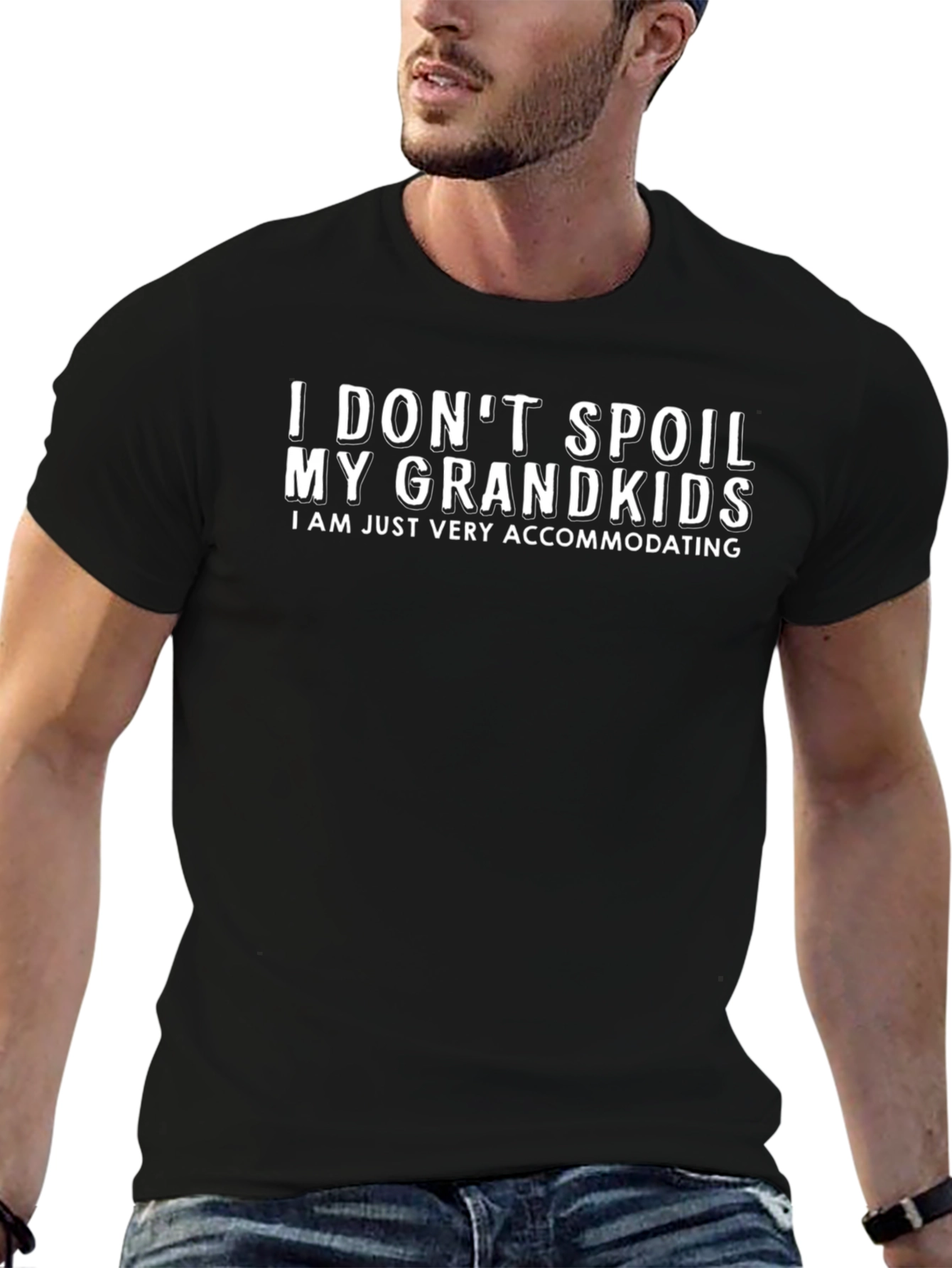 Grandparent Accommodating Black Graphic Tee