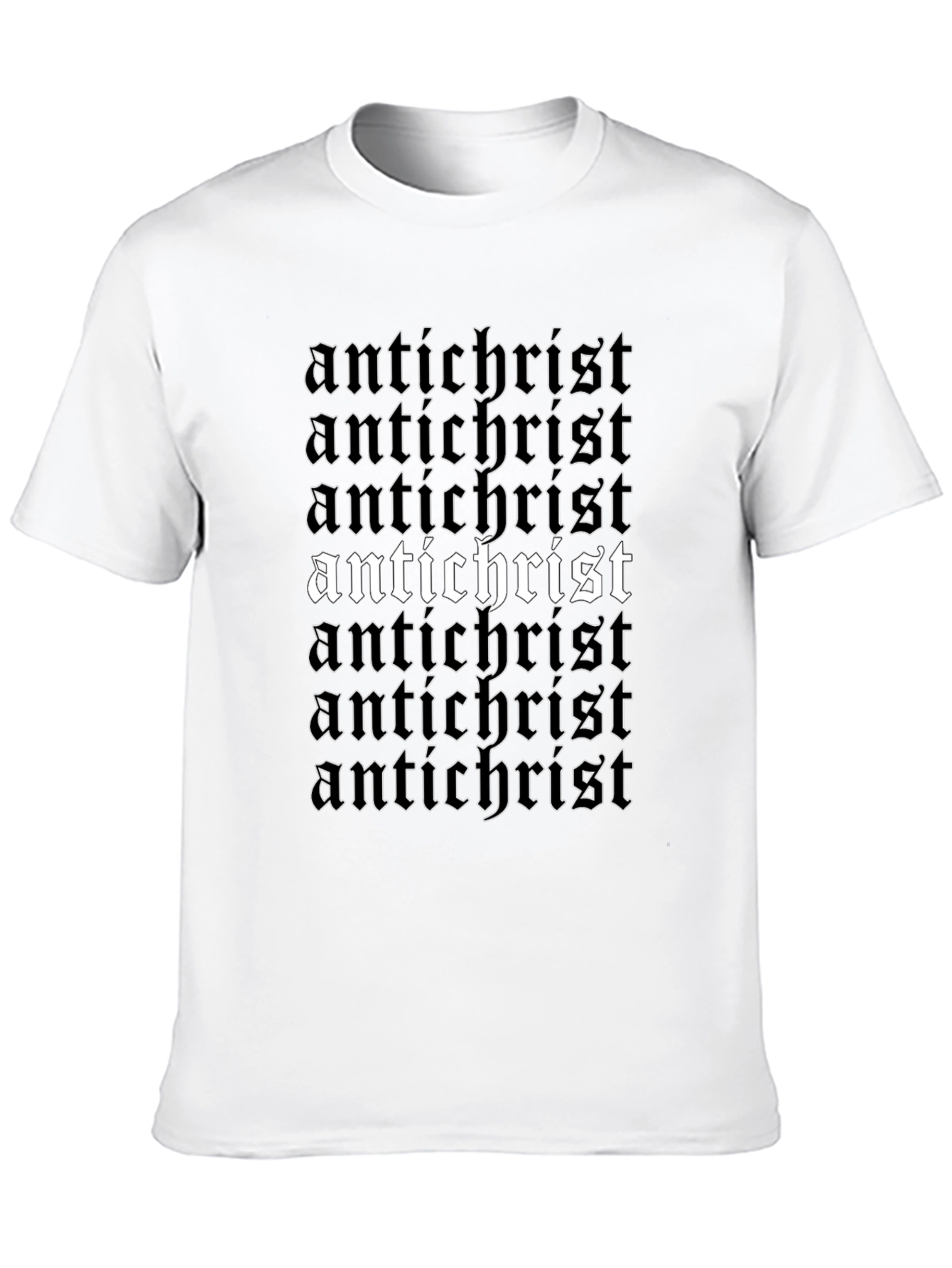 Antichrist Graphic Print T-Shirt - Gothic Style