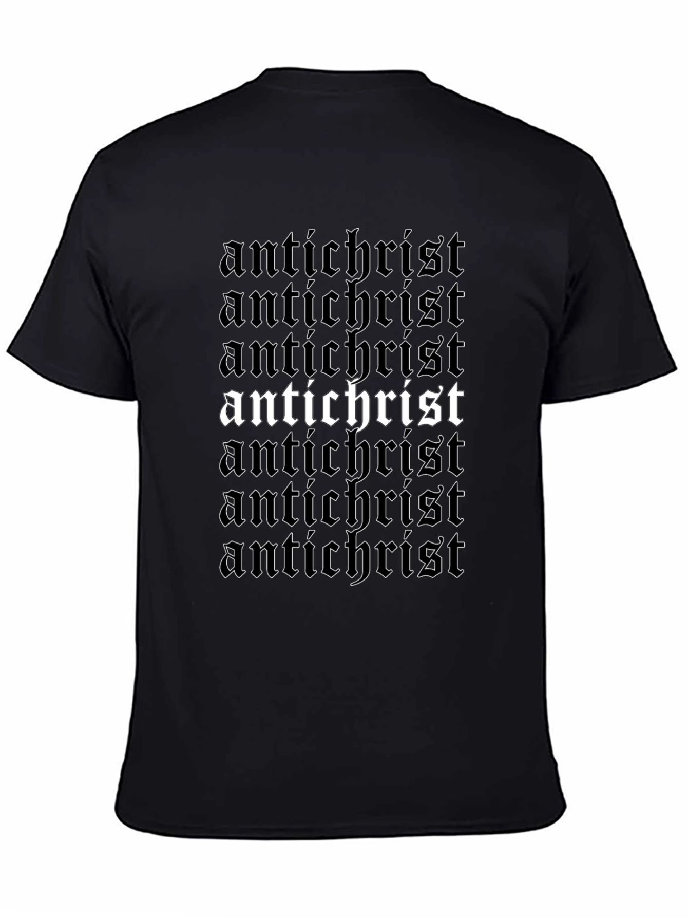 Antichrist Graphic Print T-Shirt - Gothic Style