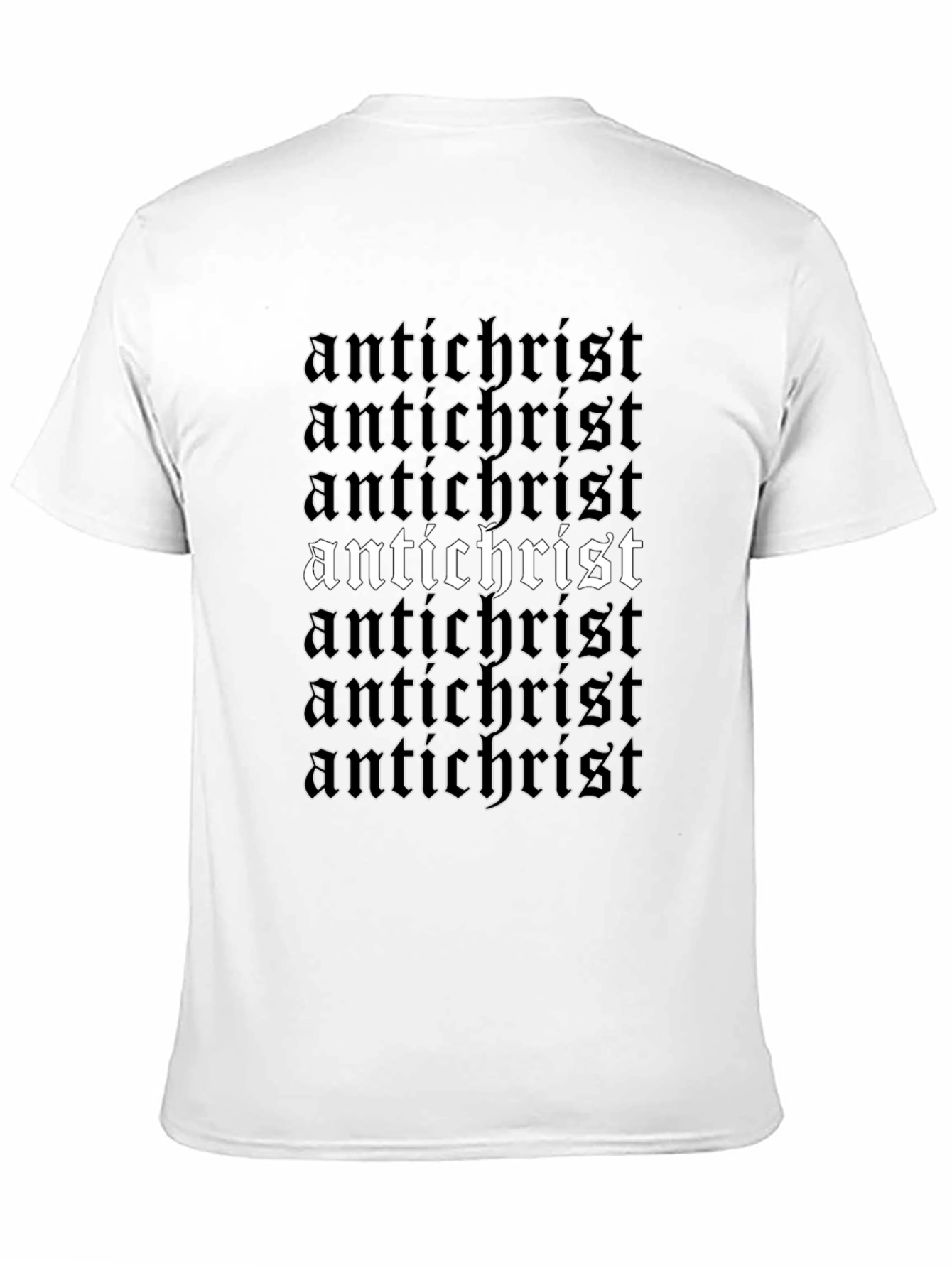 Antichrist Graphic Print T-Shirt - Gothic Style