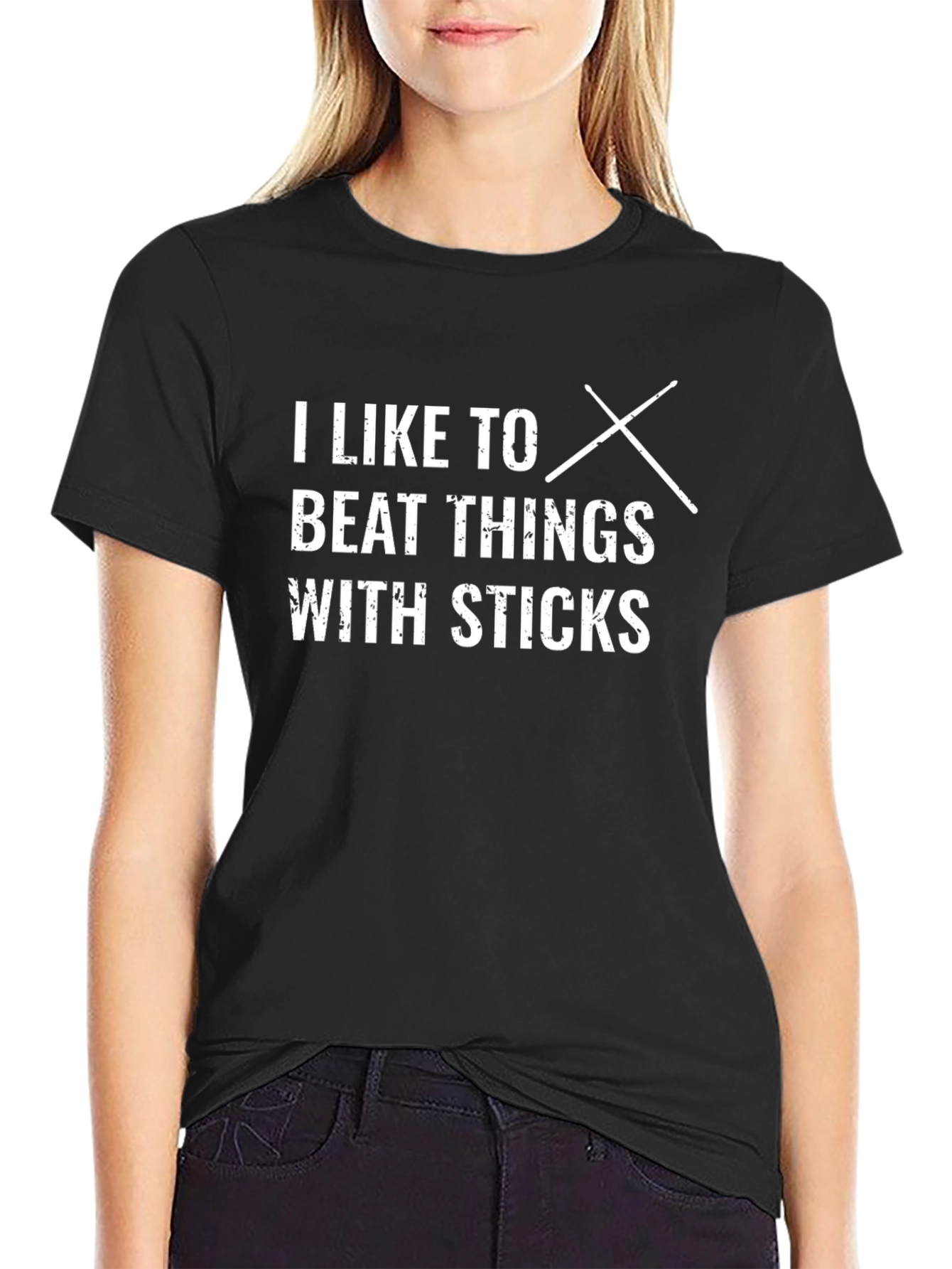 I Like To Beat Things With Sticks Graphic Tee
