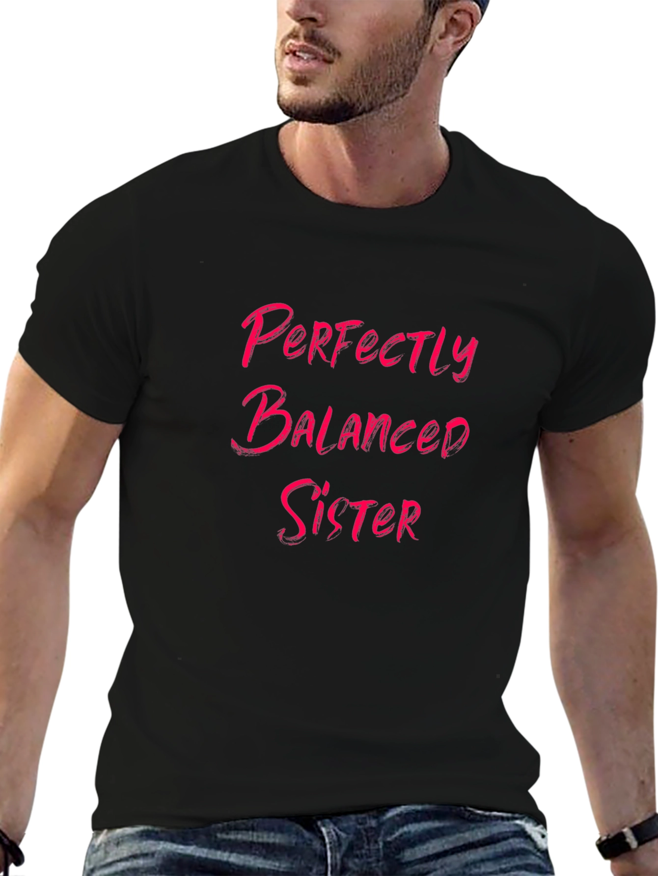 Perfectly Balanced Sister Black T-Shirt