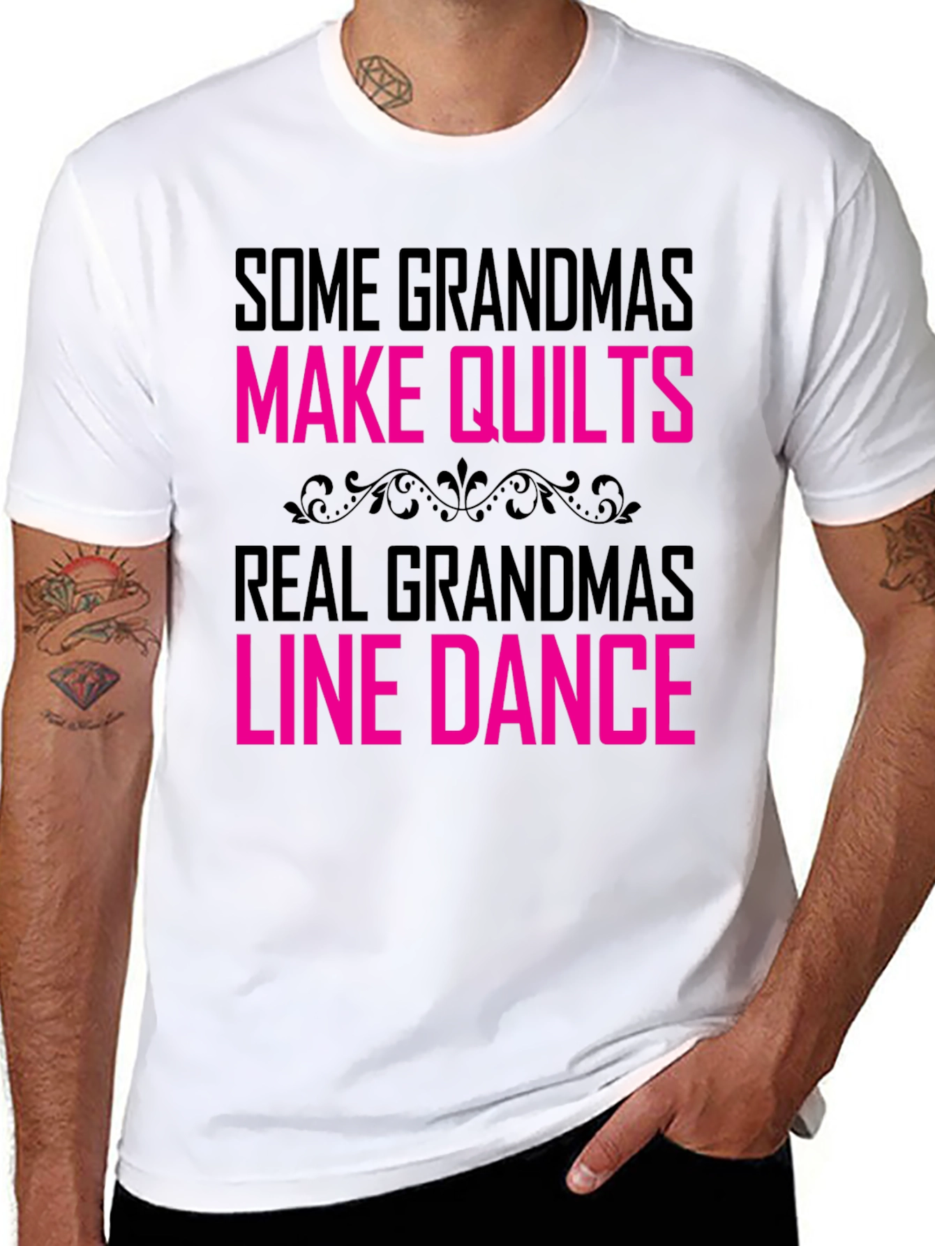 Grandma Line Dance T-Shirt Funny Grandparent Tee