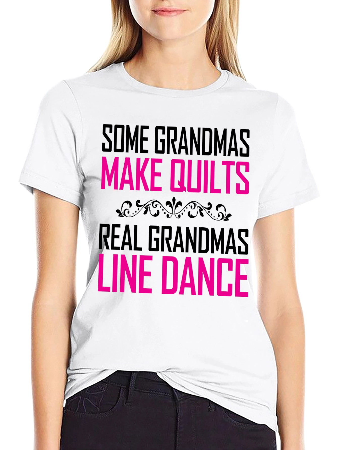 Grandma Line Dance T-Shirt Funny Grandparent Tee