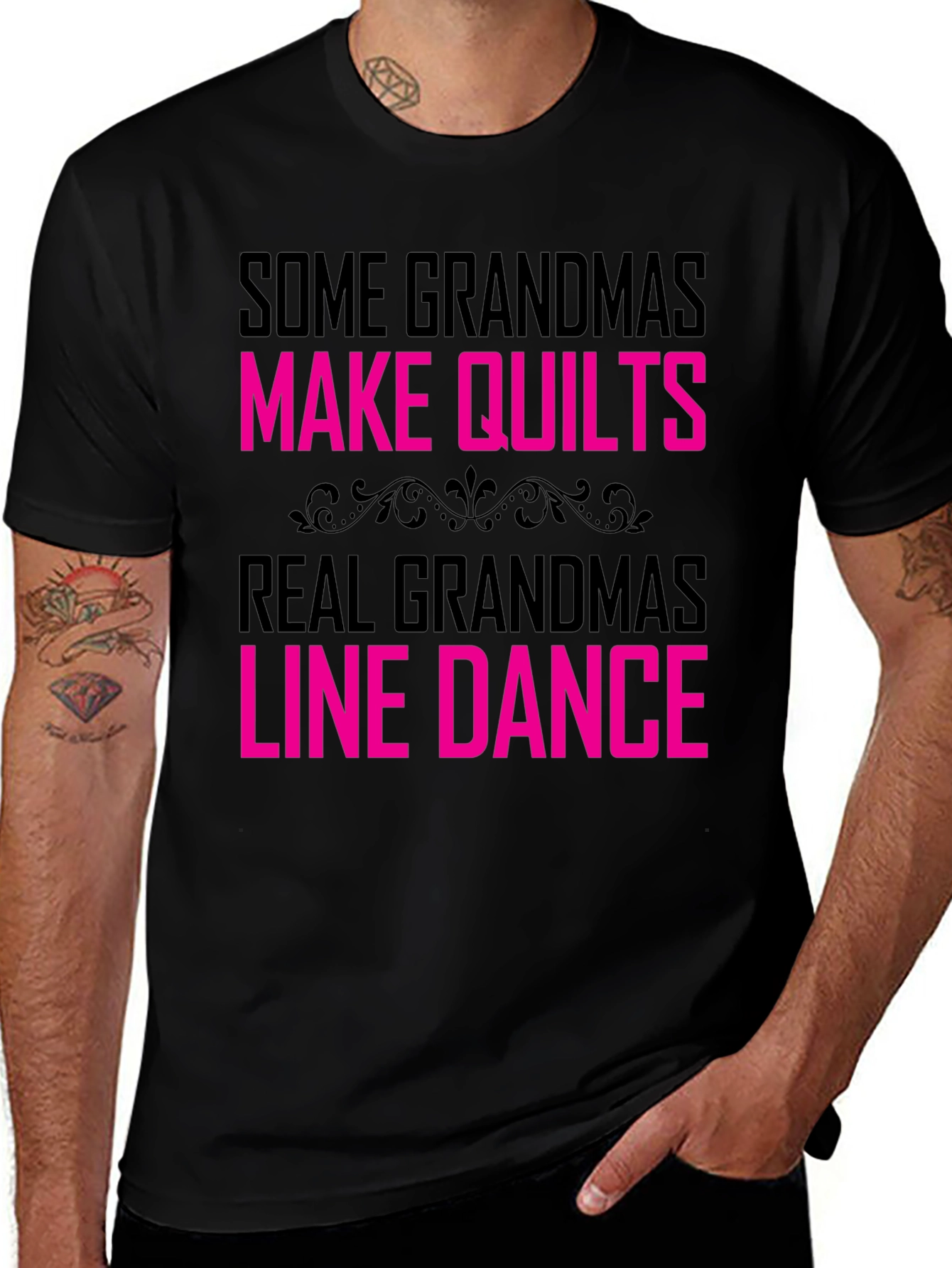 Grandma Line Dance T-Shirt Funny Grandparent Tee