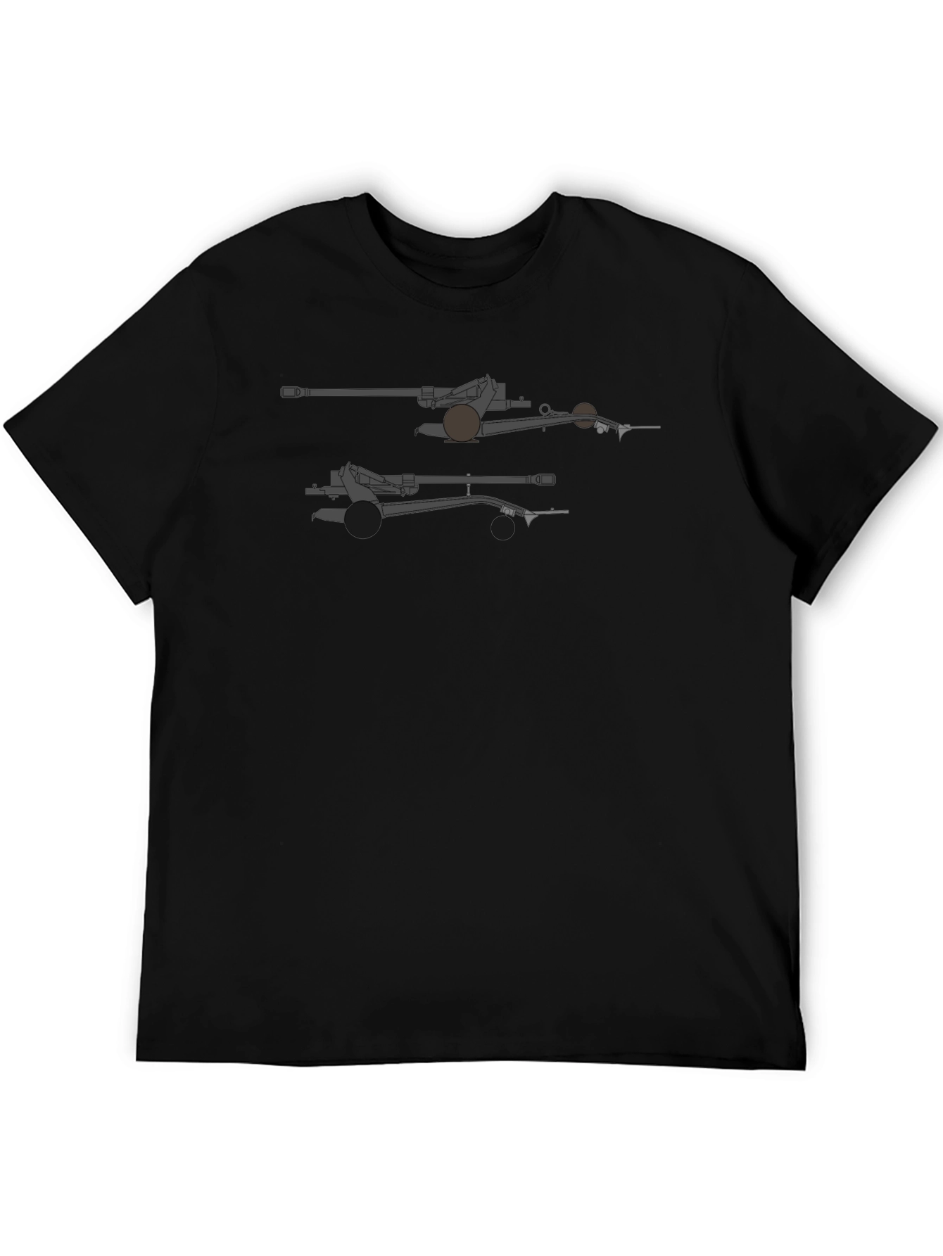 Artillery Graphic Print Black T-Shirt