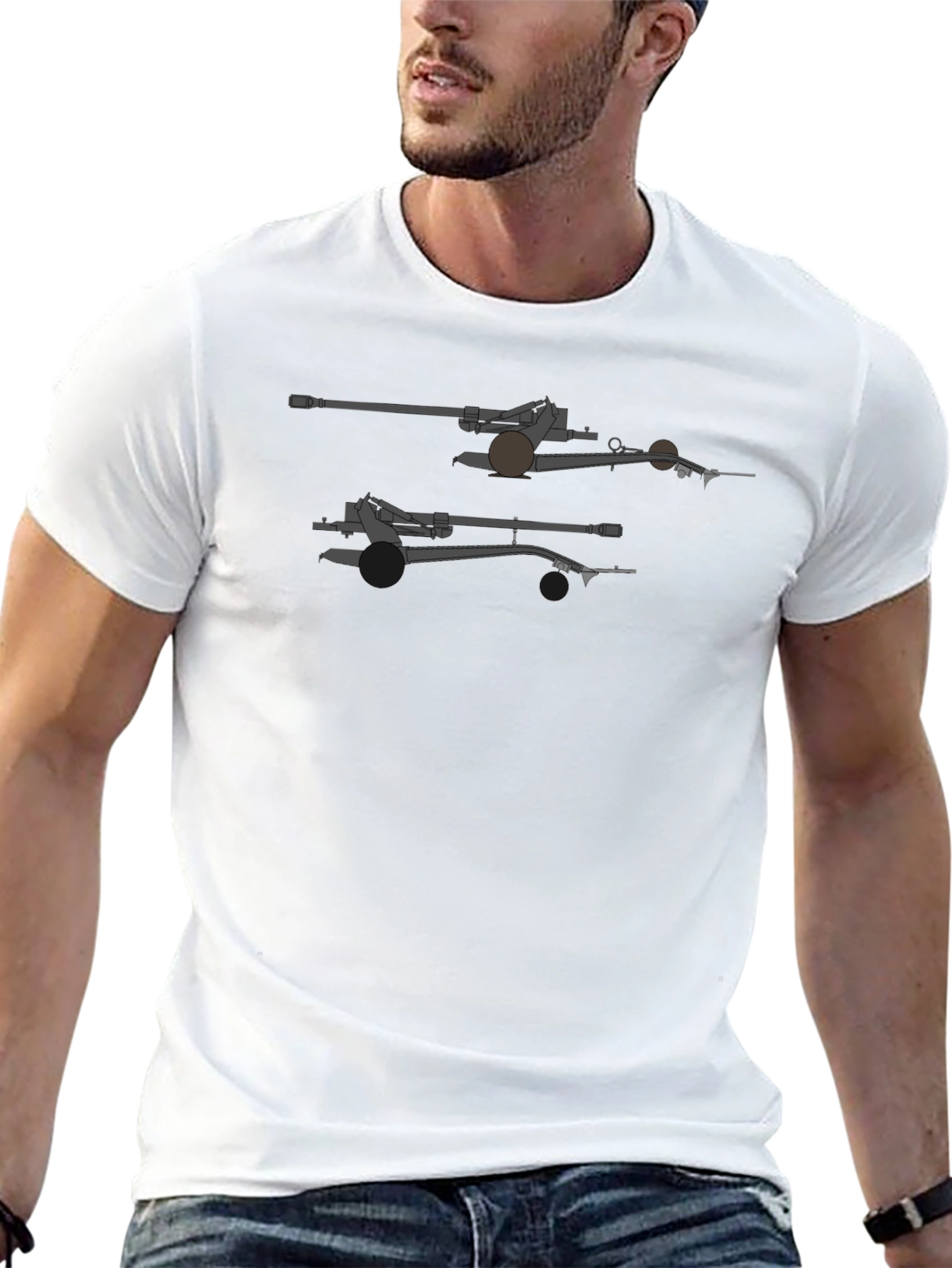 Artillery Graphic Print Black T-Shirt