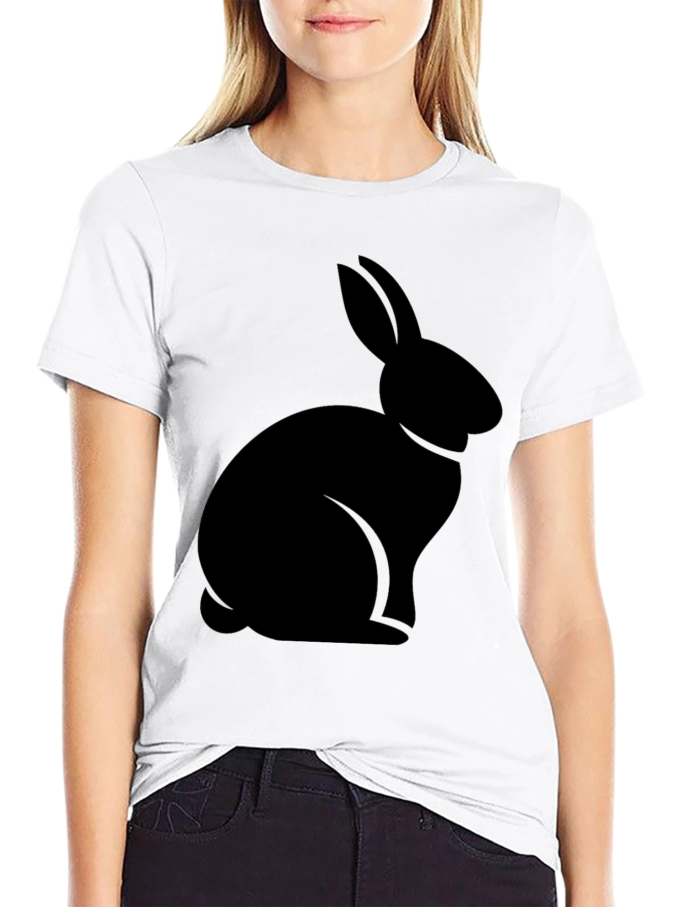 Black Rabbit Graphic Tee - Casual Comfort
