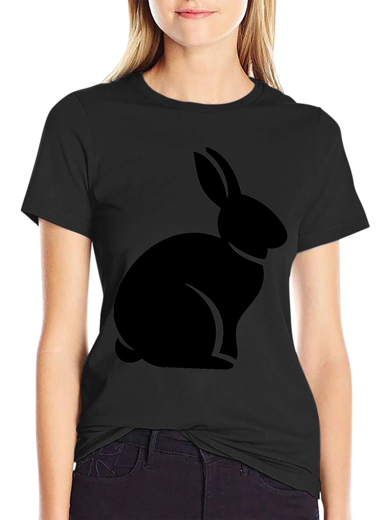 Black Rabbit Graphic Tee - Casual Comfort