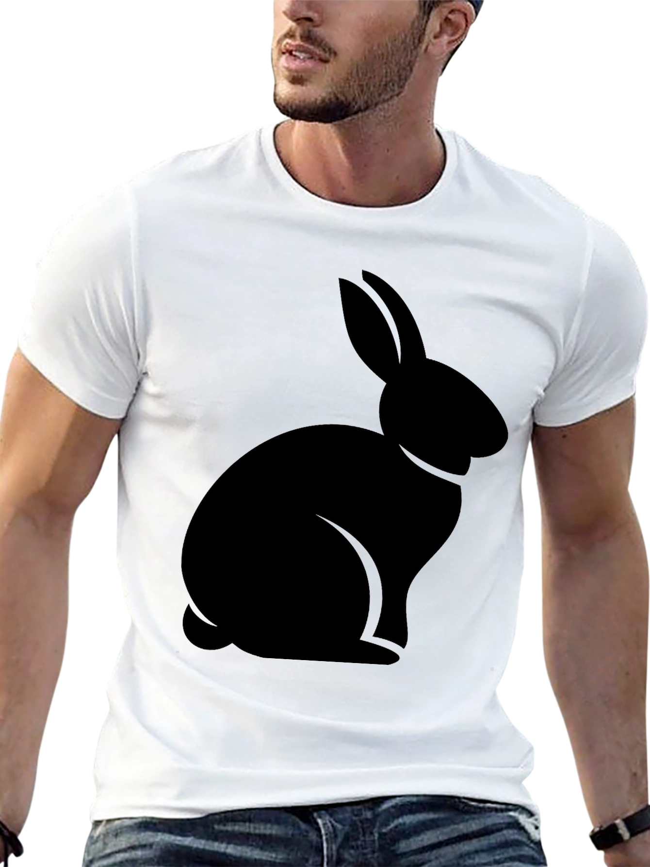 Black Rabbit Graphic Tee - Casual Comfort