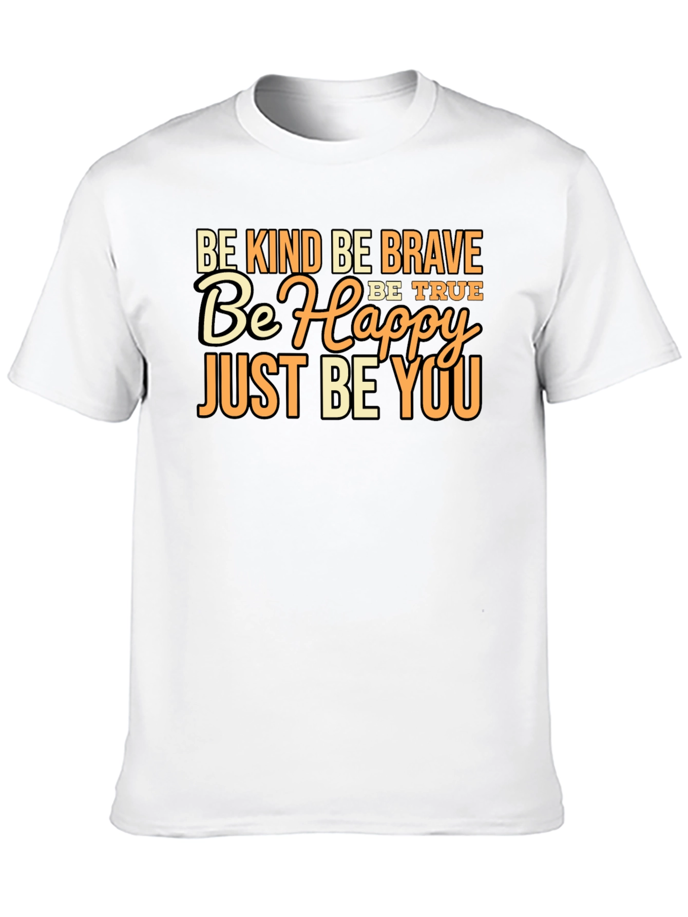 Be Kind Brave Happy You Black Graphic Tee