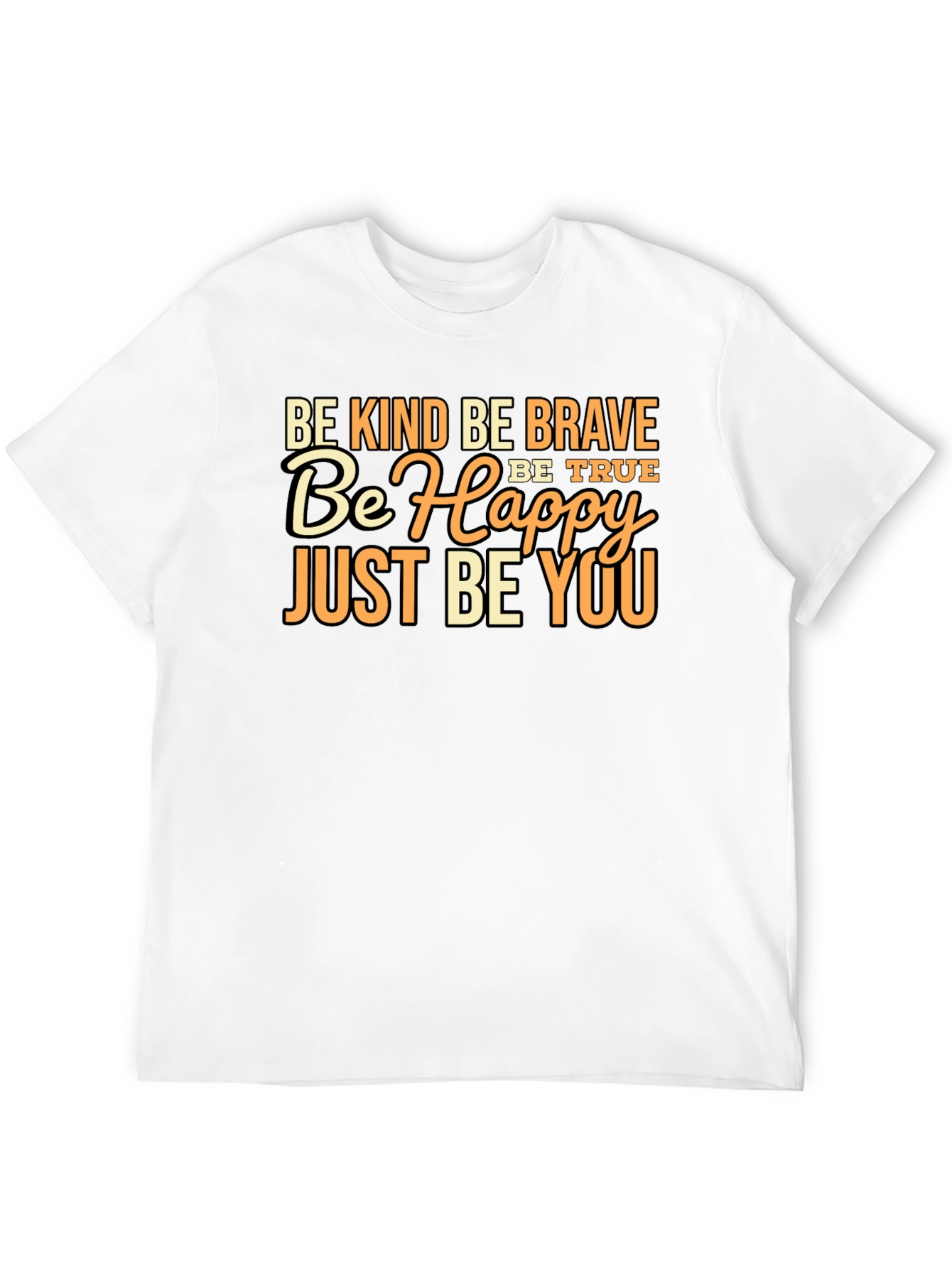 Be Kind Brave Happy You Black Graphic Tee