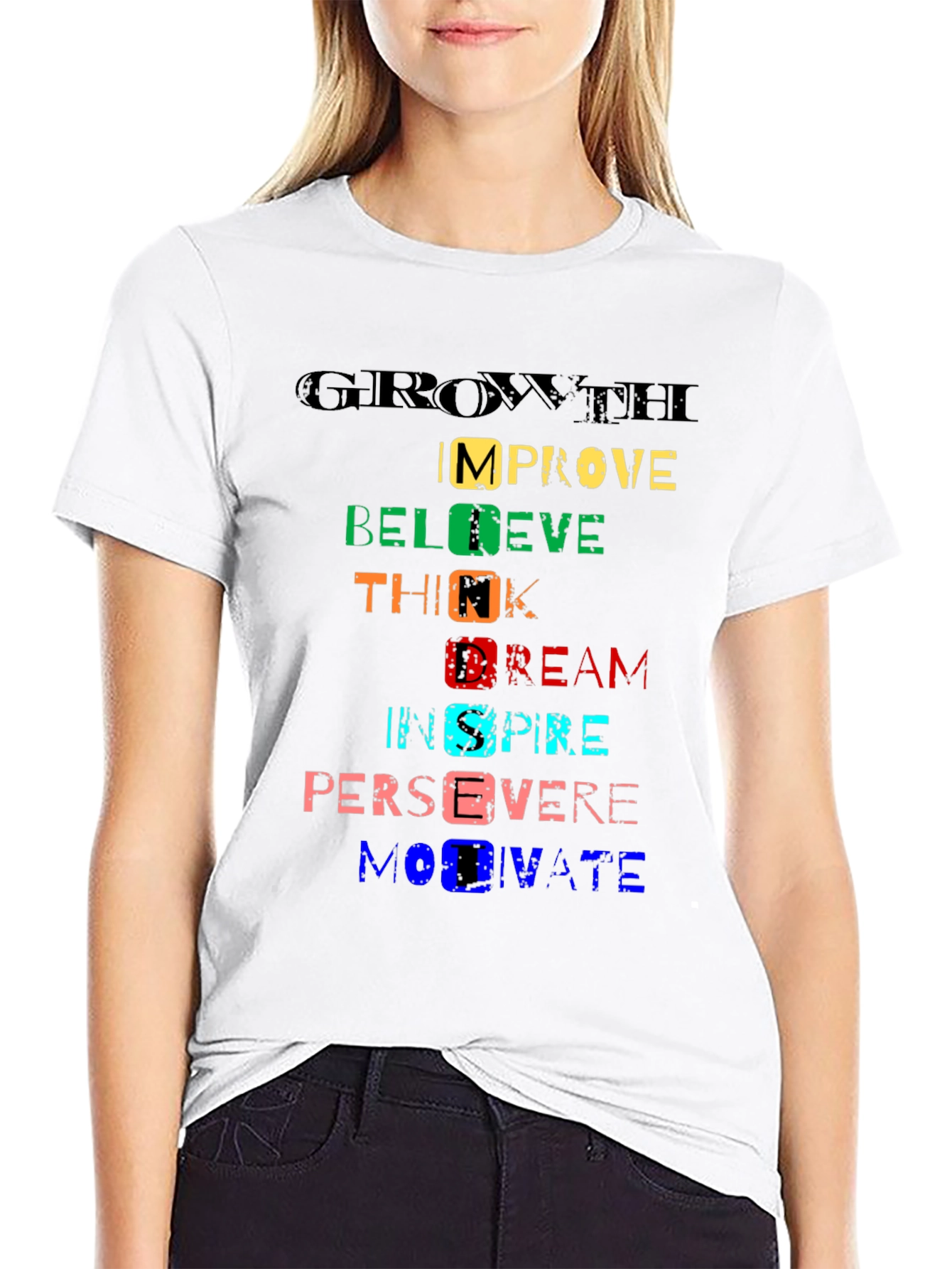 Motivational Word Art Graphic T-Shirt