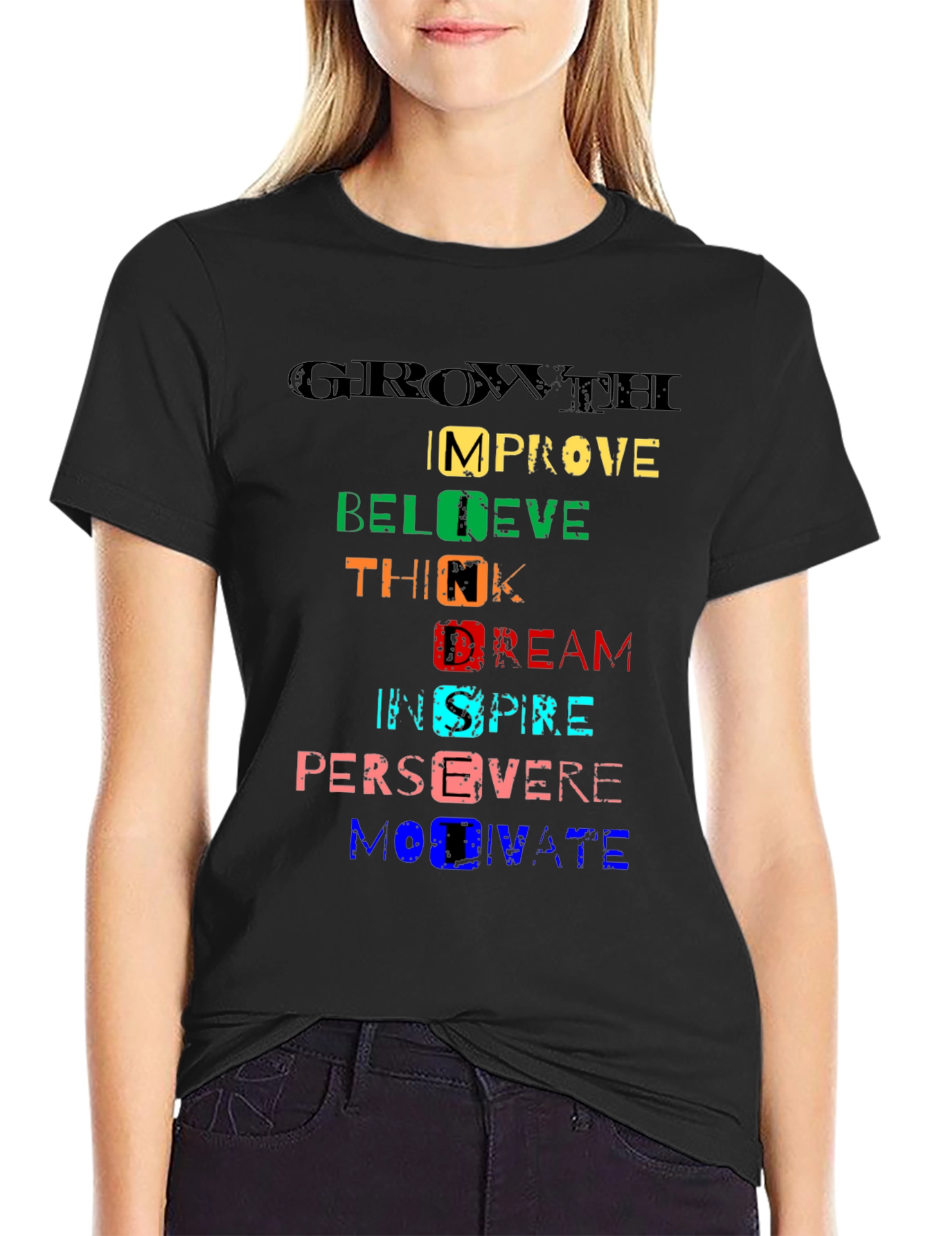 Motivational Word Art Graphic T-Shirt