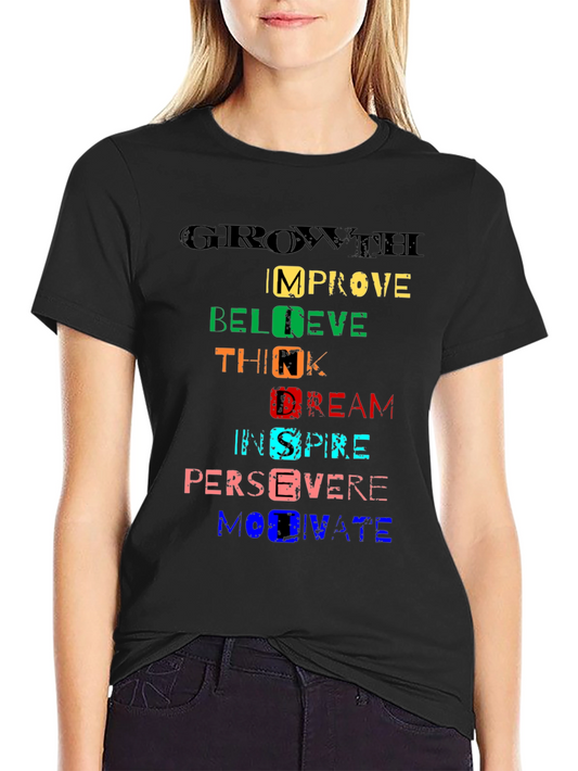 Motivational Word Art Graphic T-Shirt