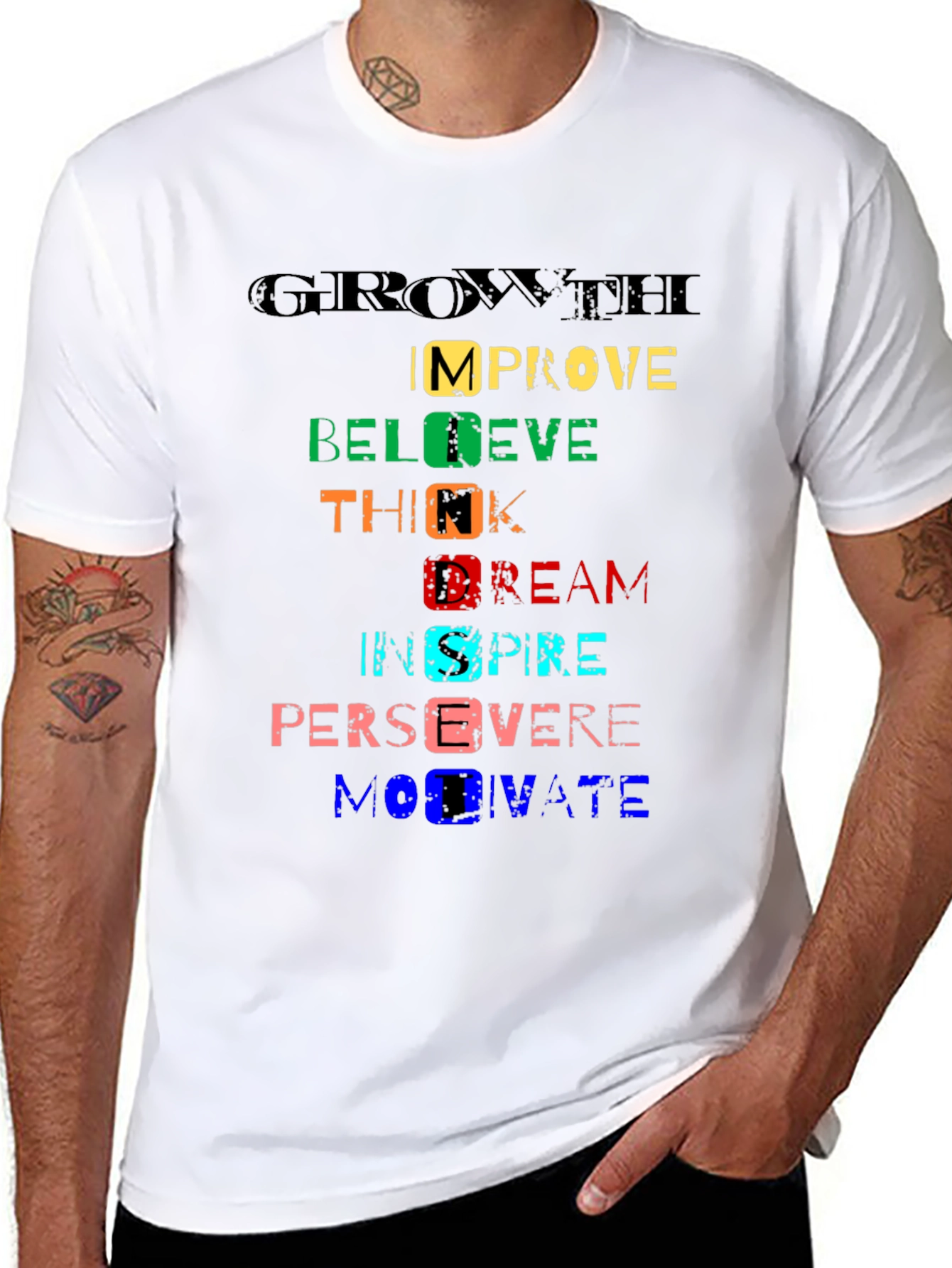 Motivational Word Art Graphic T-Shirt
