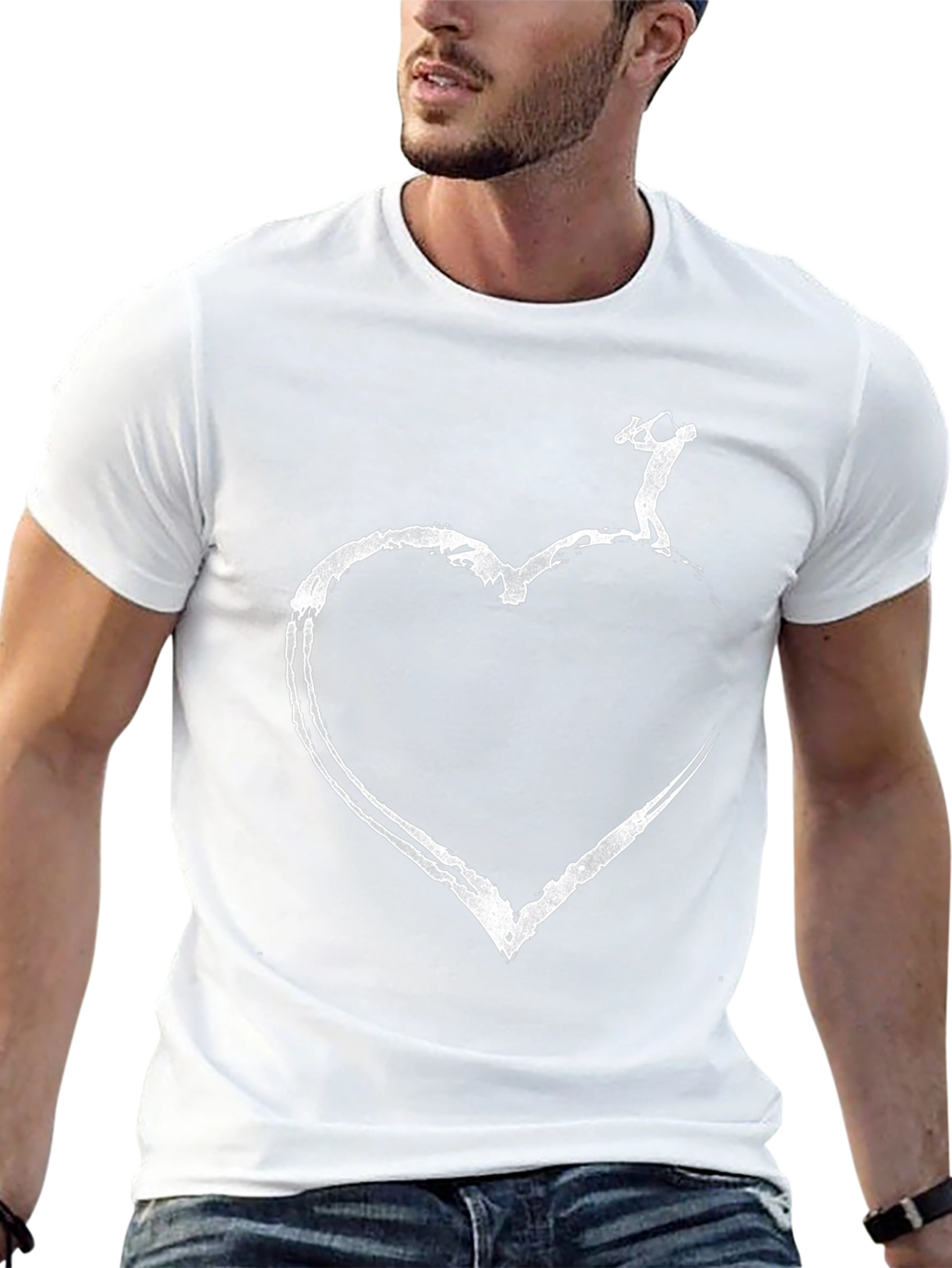 Saxophone Heart Graphic T-Shirt