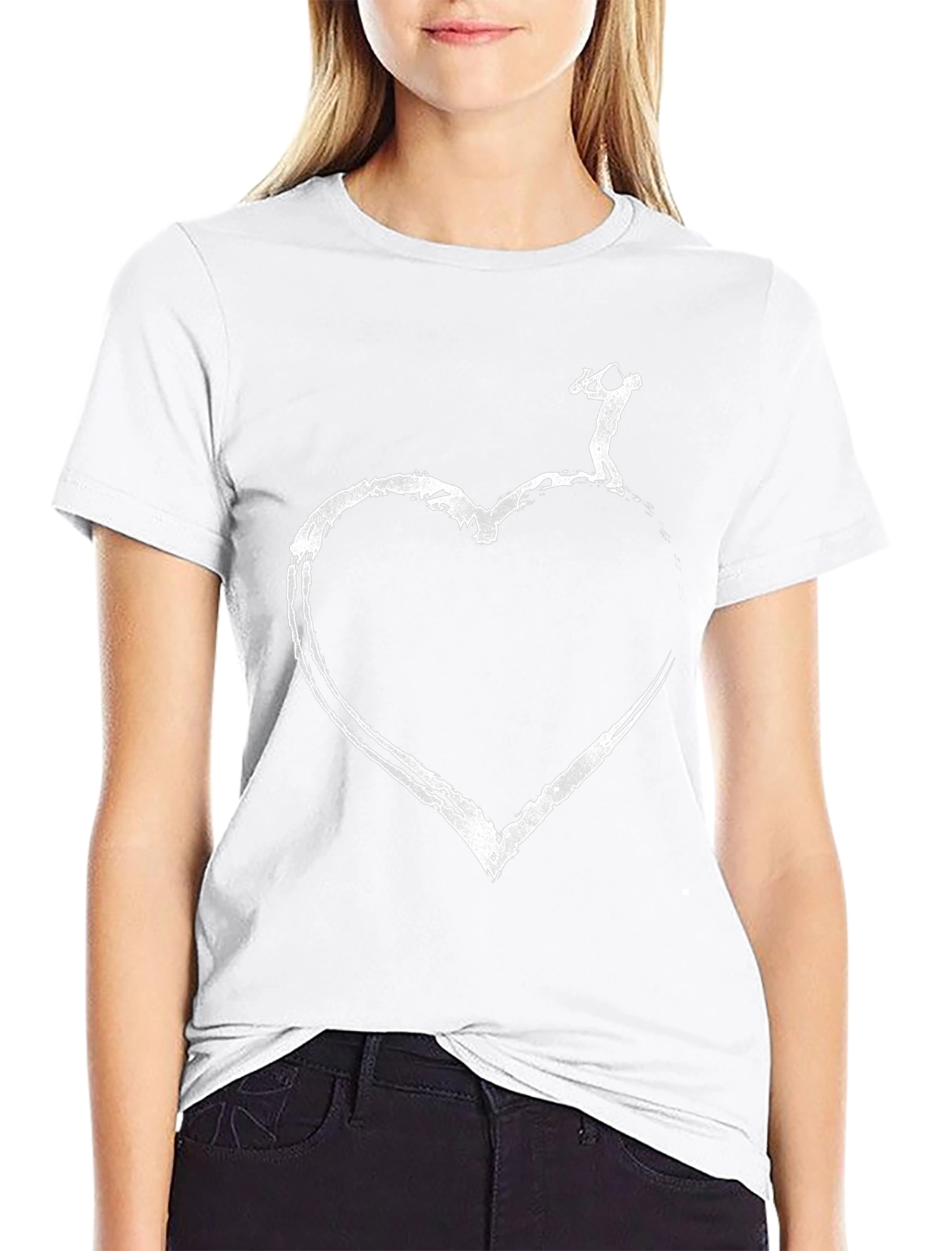 Saxophone Heart Graphic T-Shirt