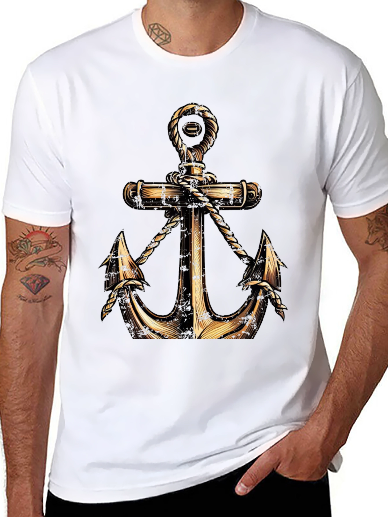 Anchor Graphic T-Shirt - Nautical Style