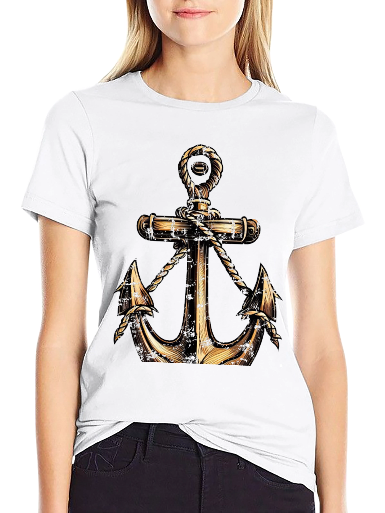 Anchor Graphic T-Shirt - Nautical Style