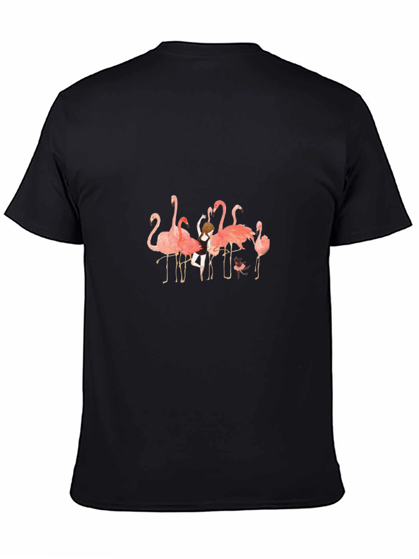 Flamingo Dance Crew Black Graphic Tee