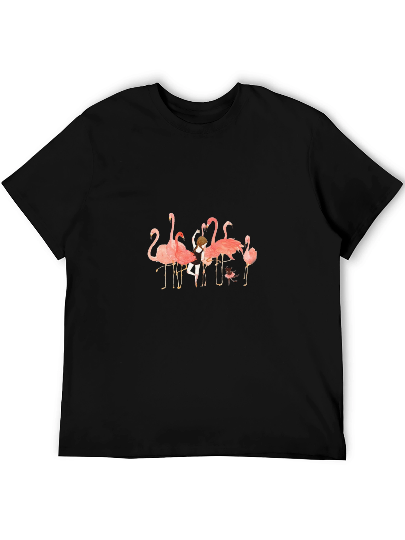 Flamingo Dance Crew Black Graphic Tee