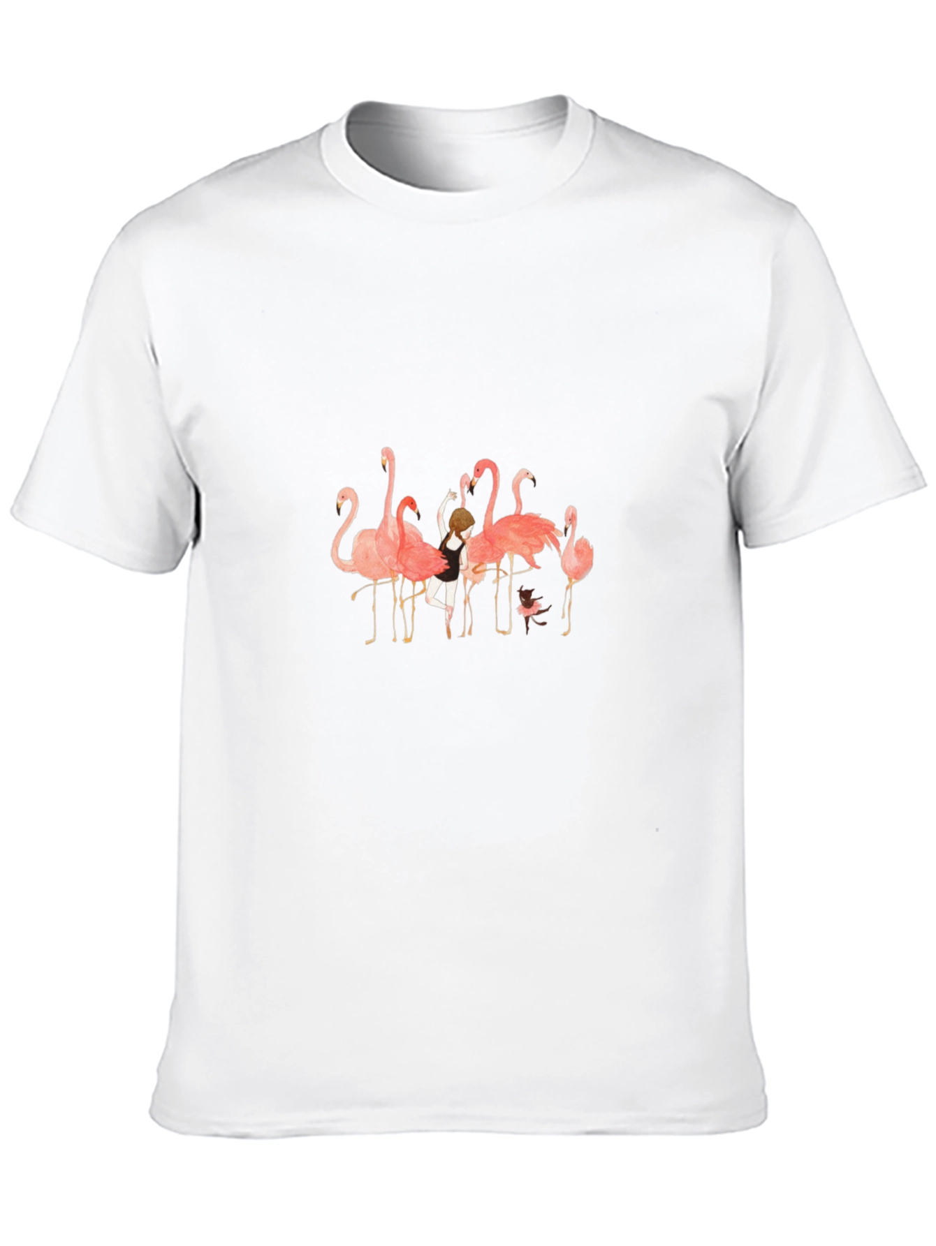 Flamingo Dance Crew Black Graphic Tee