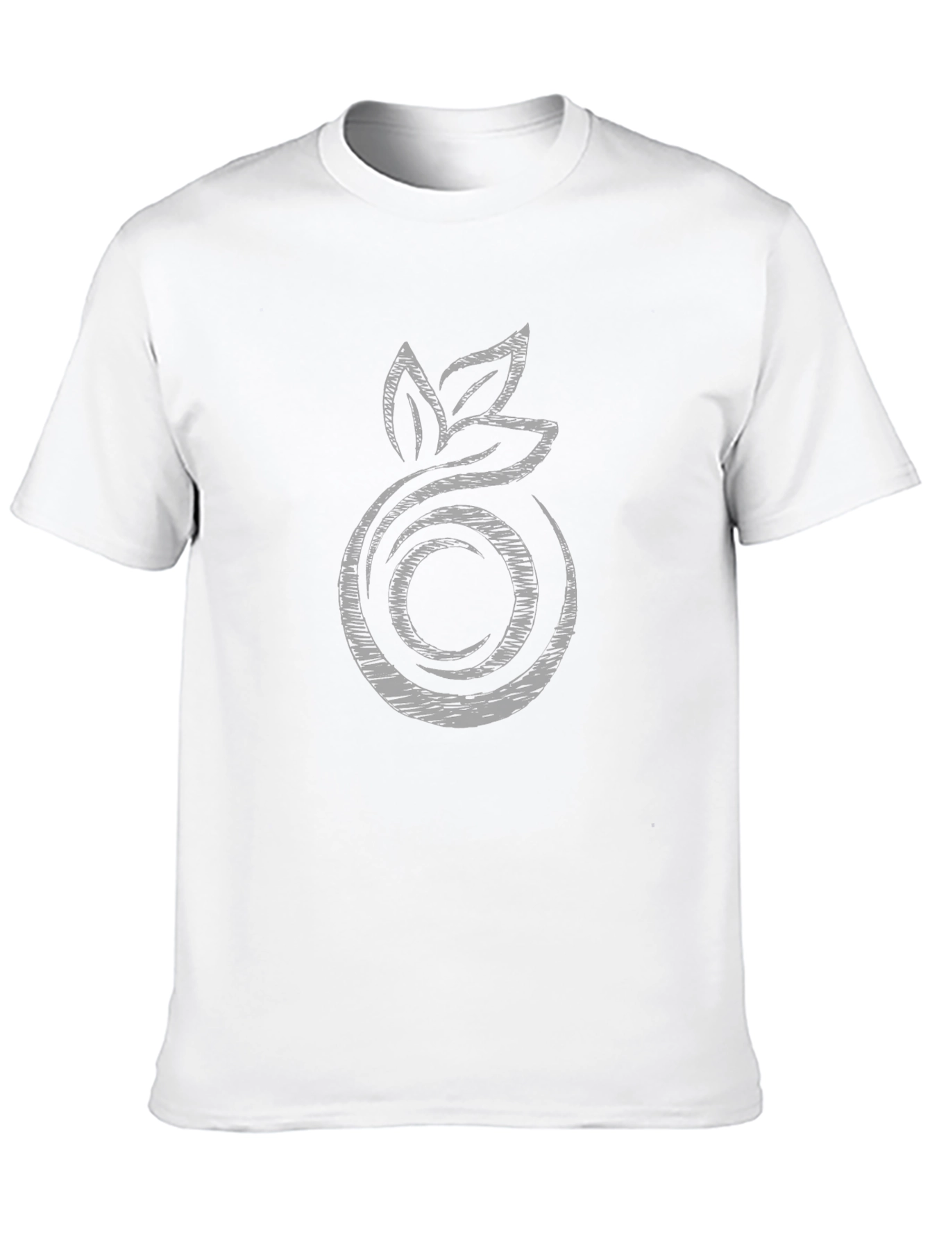 Mens Black T-Shirt with Abstract Fruit Graphic