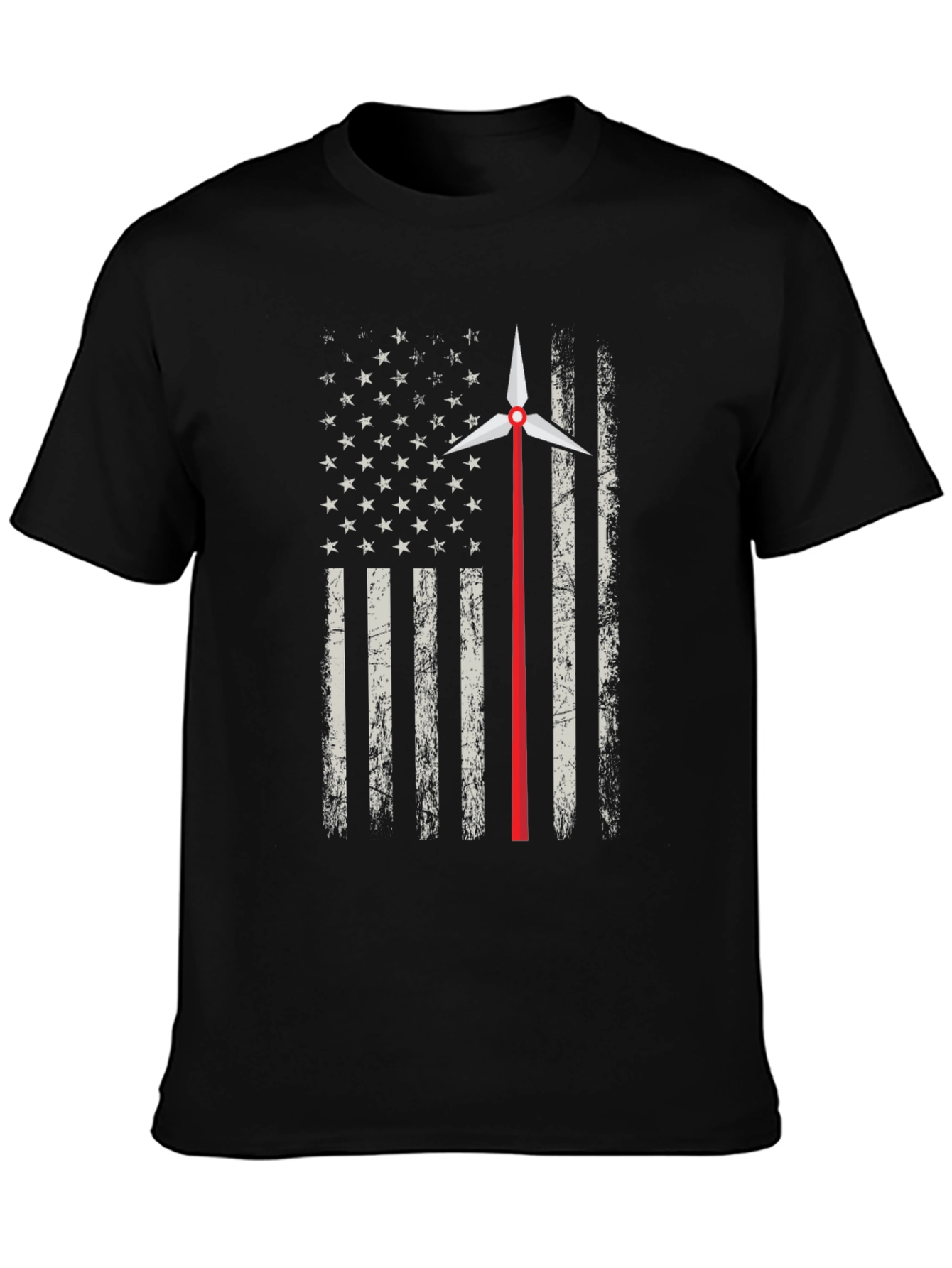 Patriotic Wind Turbine Flag T-Shirt