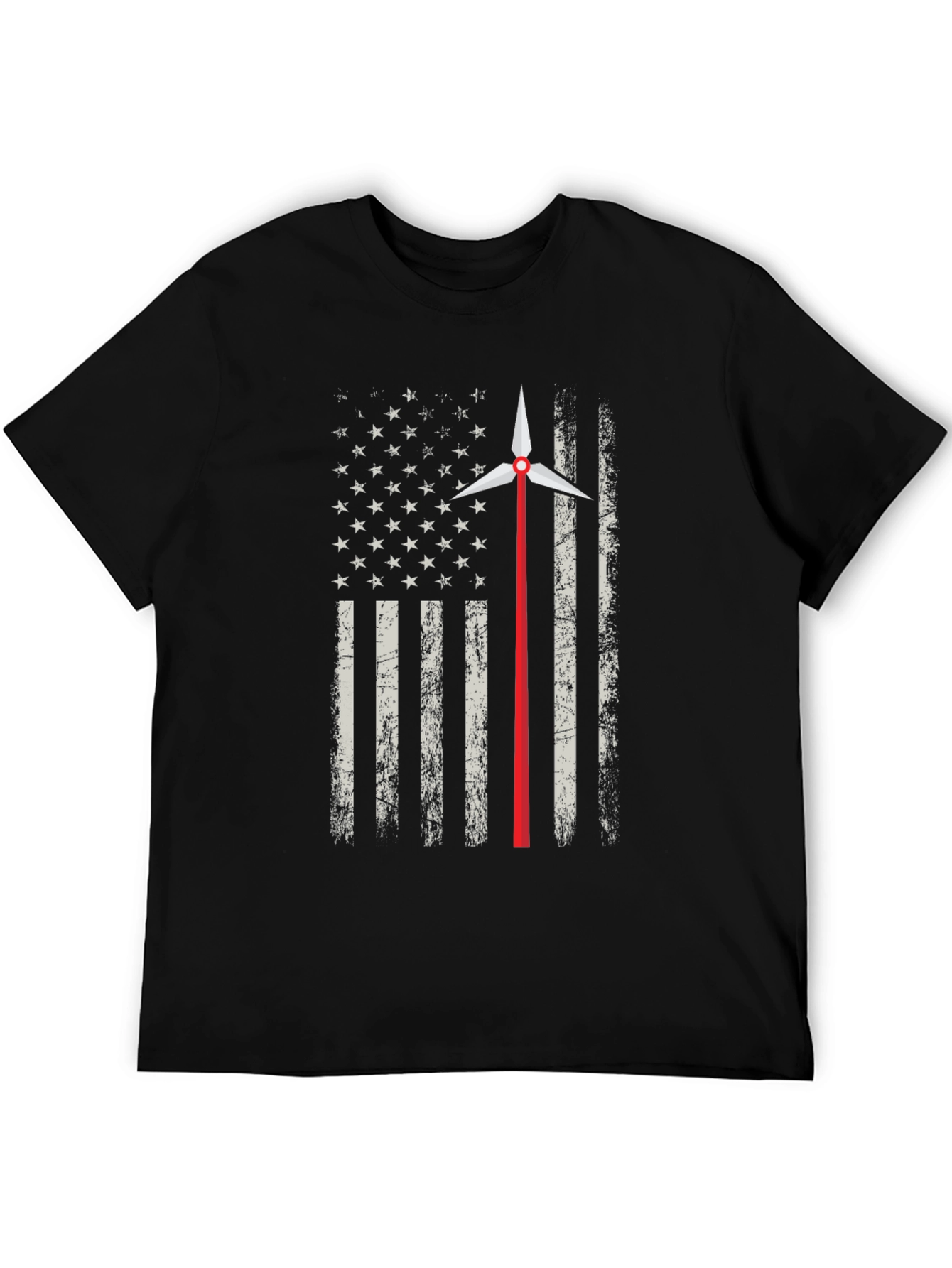 Patriotic Wind Turbine Flag T-Shirt