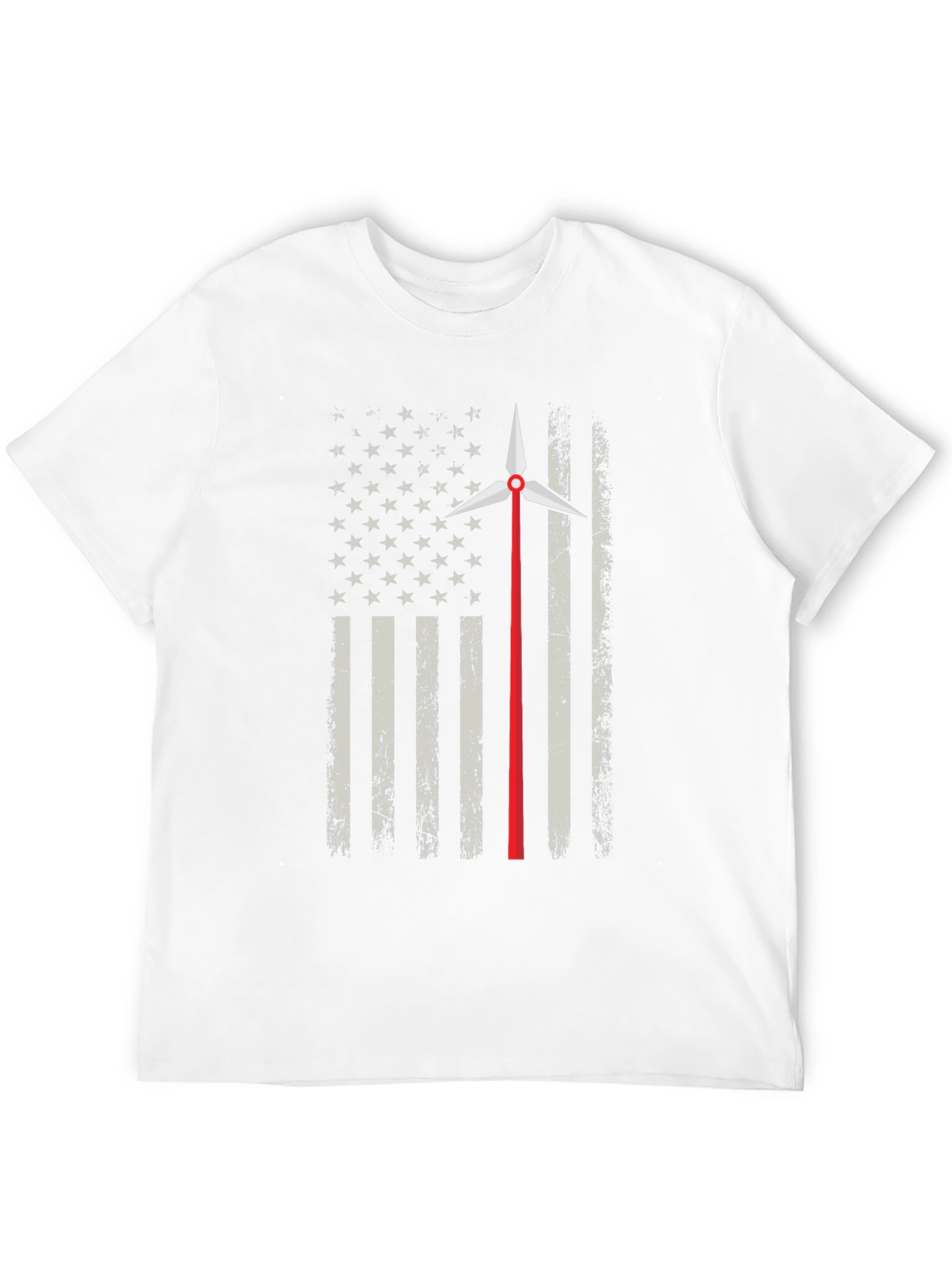 Patriotic Wind Turbine Flag T-Shirt