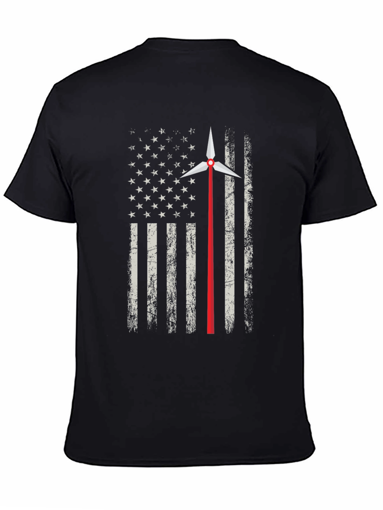 Patriotic Wind Turbine Flag T-Shirt