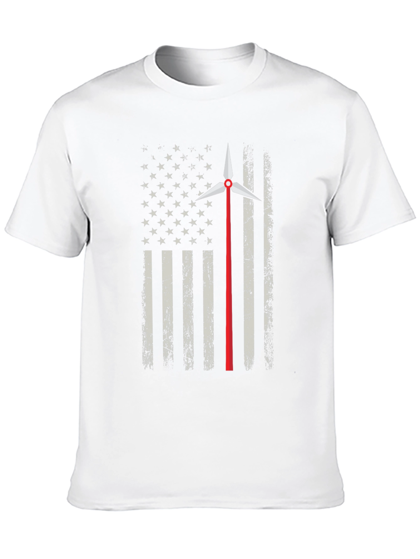Patriotic Wind Turbine Flag T-Shirt