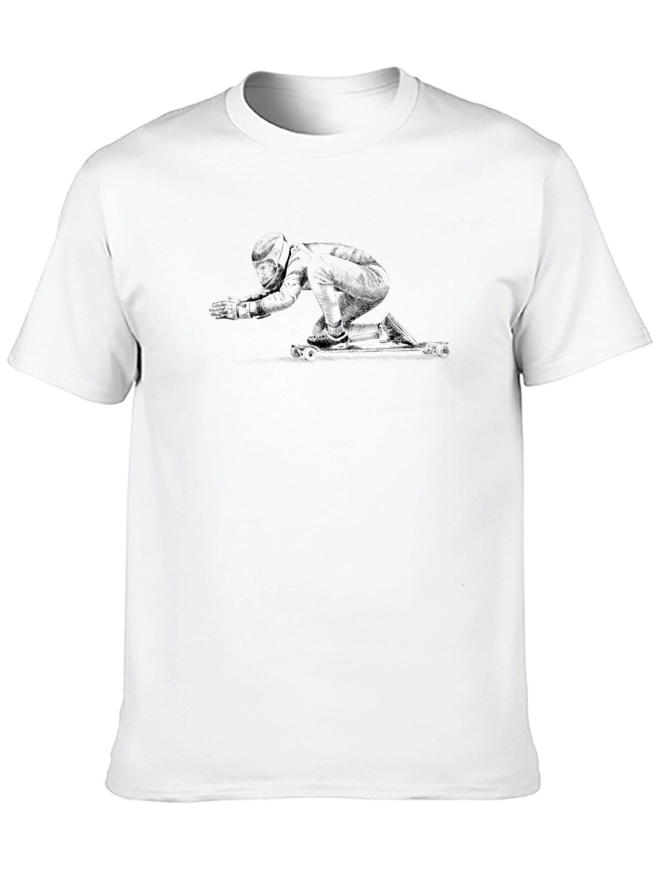 Black T-Shirt with Skateboarder Graphic