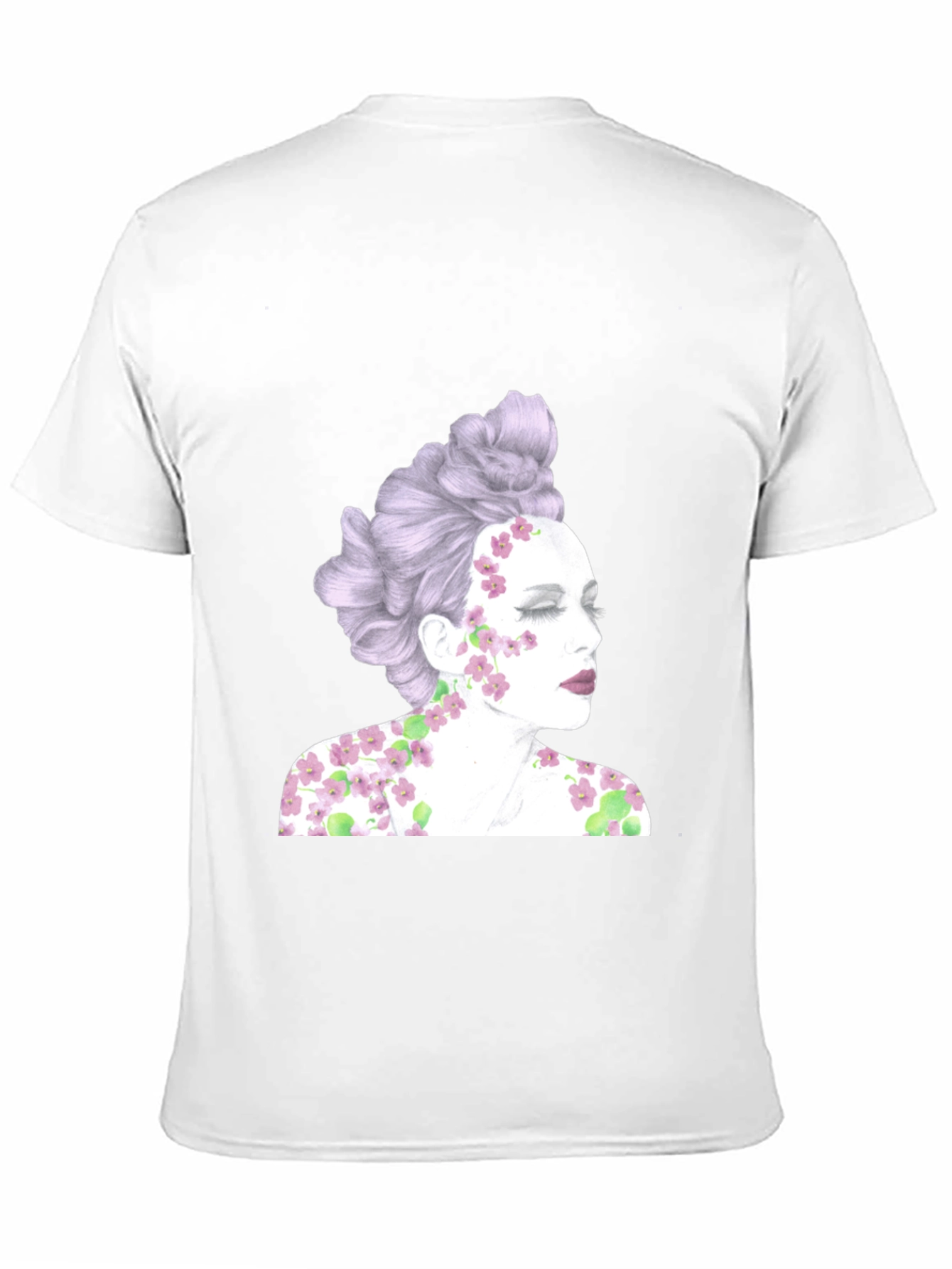 Floral Woman Graphic Tee - Unique Design