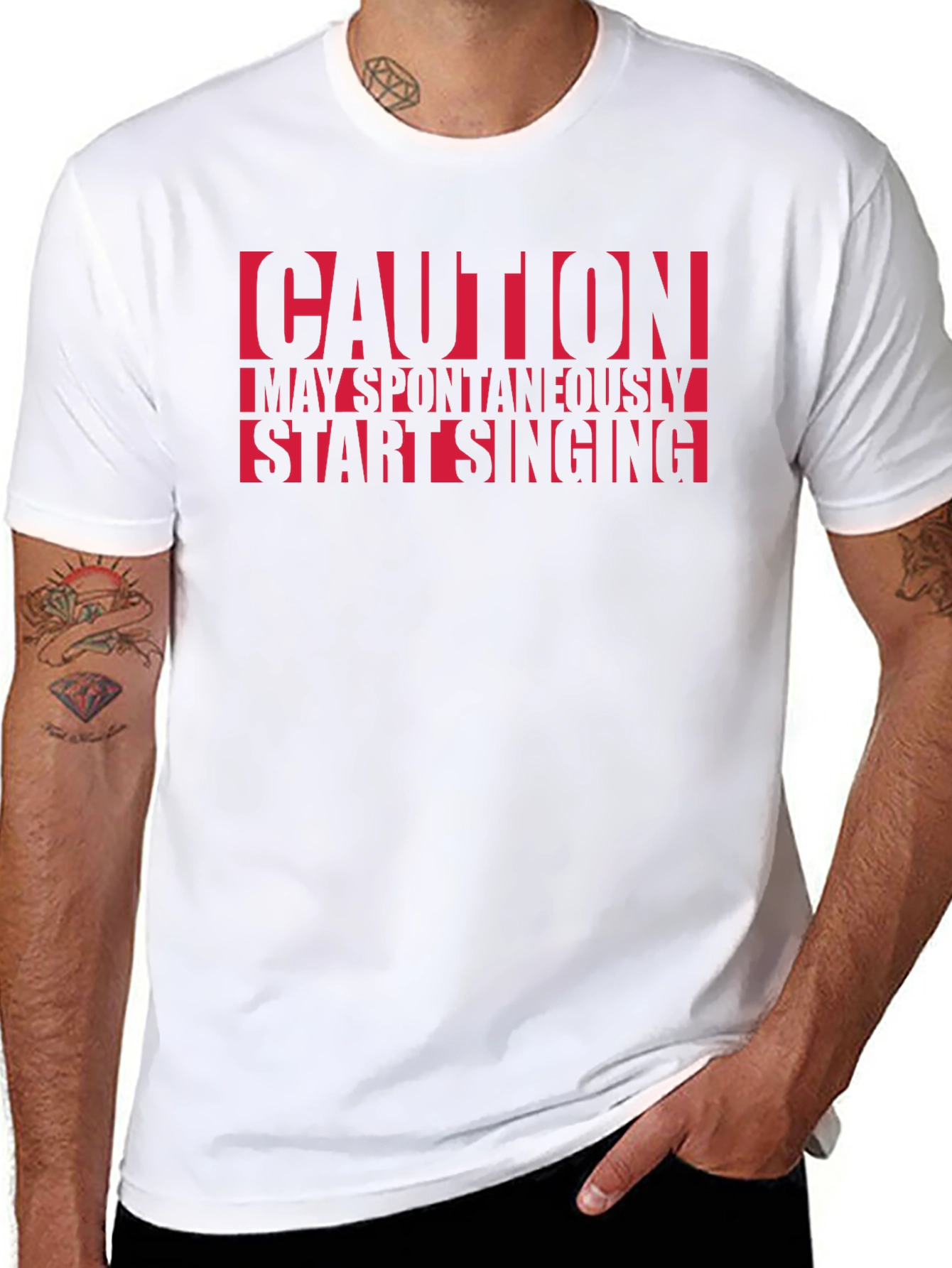 Caution May Spontaneously Start Singing T-Shirt