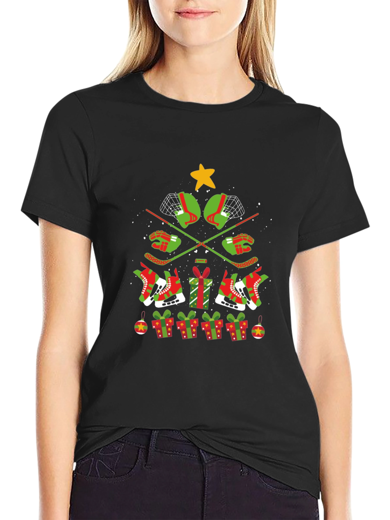 Festive Hockey Christmas T-Shirt