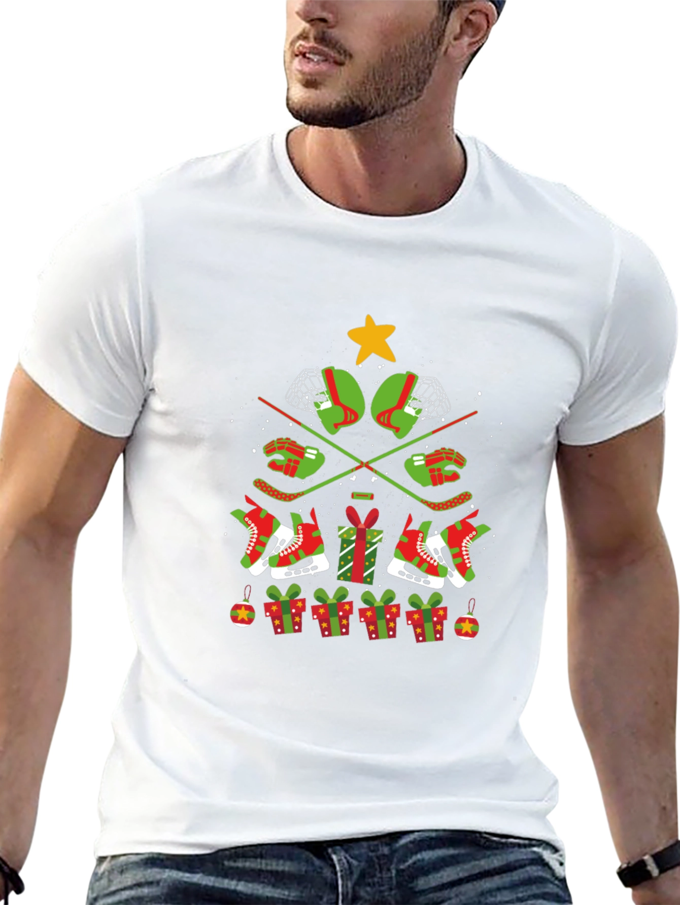 Festive Hockey Christmas T-Shirt