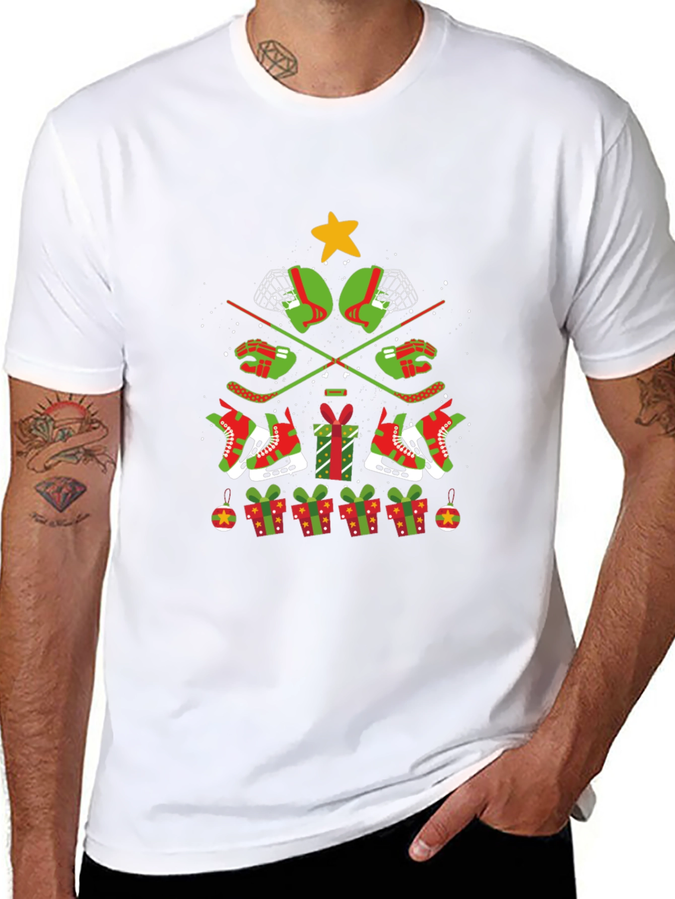 Festive Hockey Christmas T-Shirt