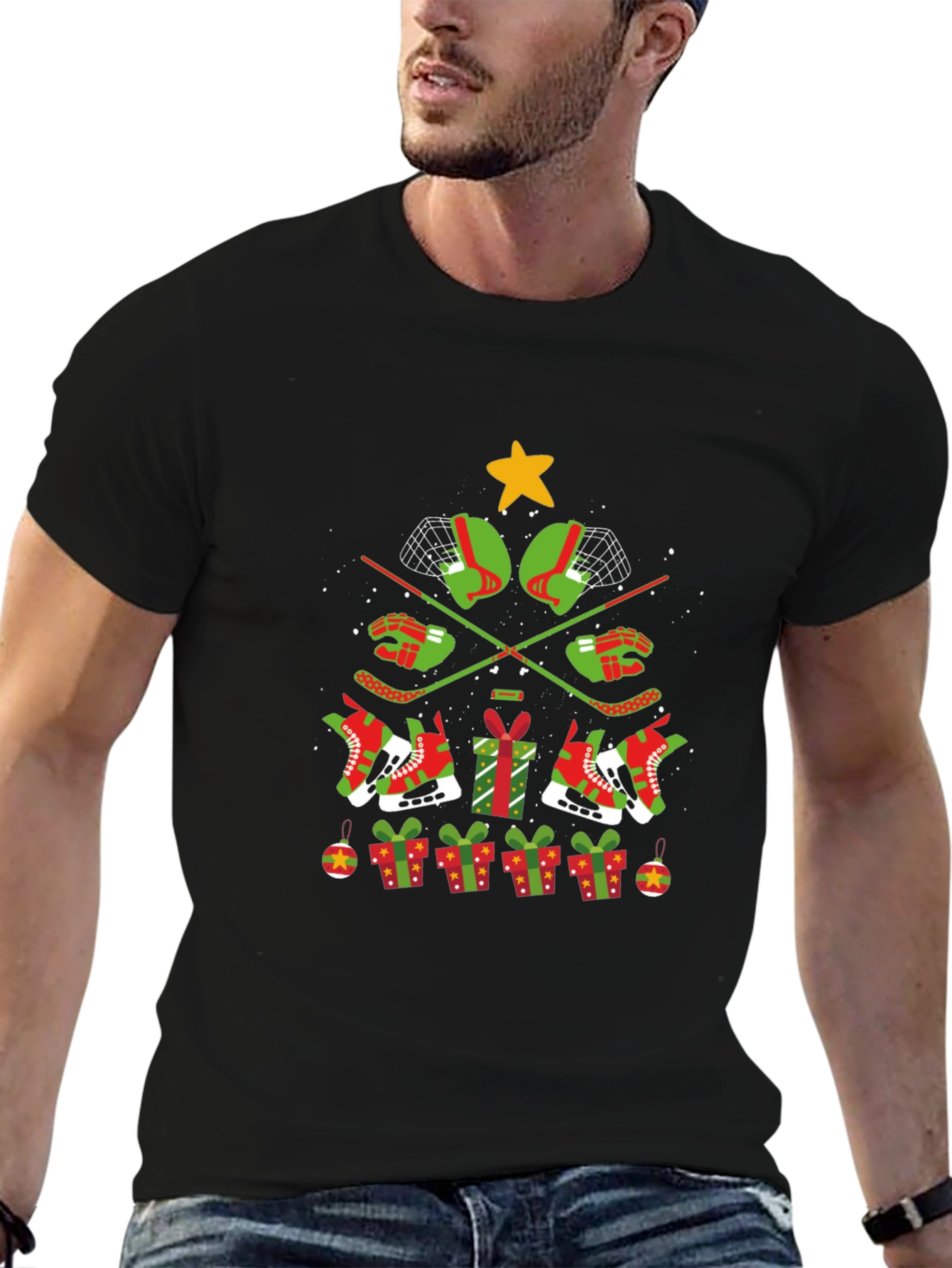 Festive Hockey Christmas T-Shirt