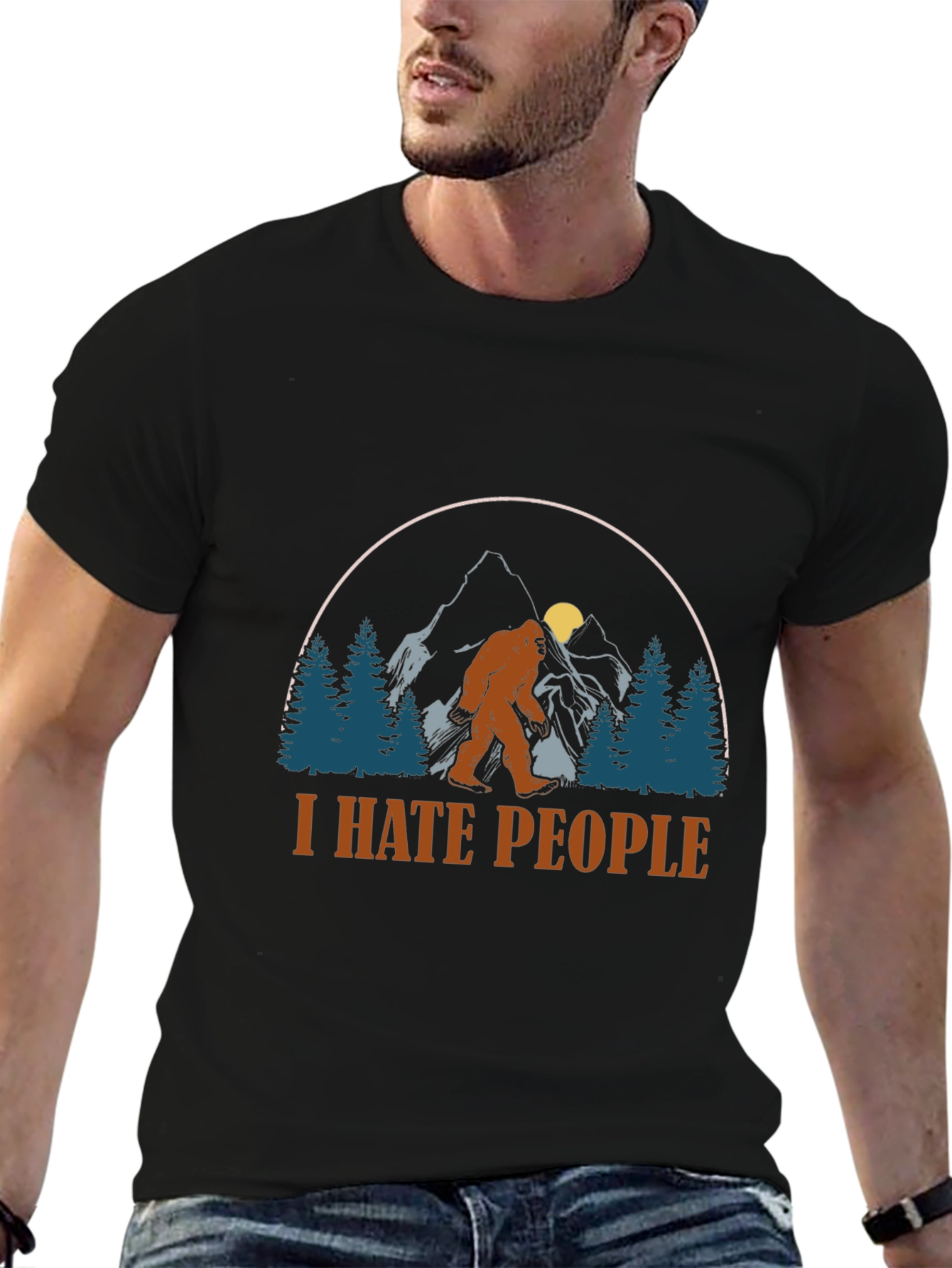 I Hate People Bigfoot Graphic T-Shirt