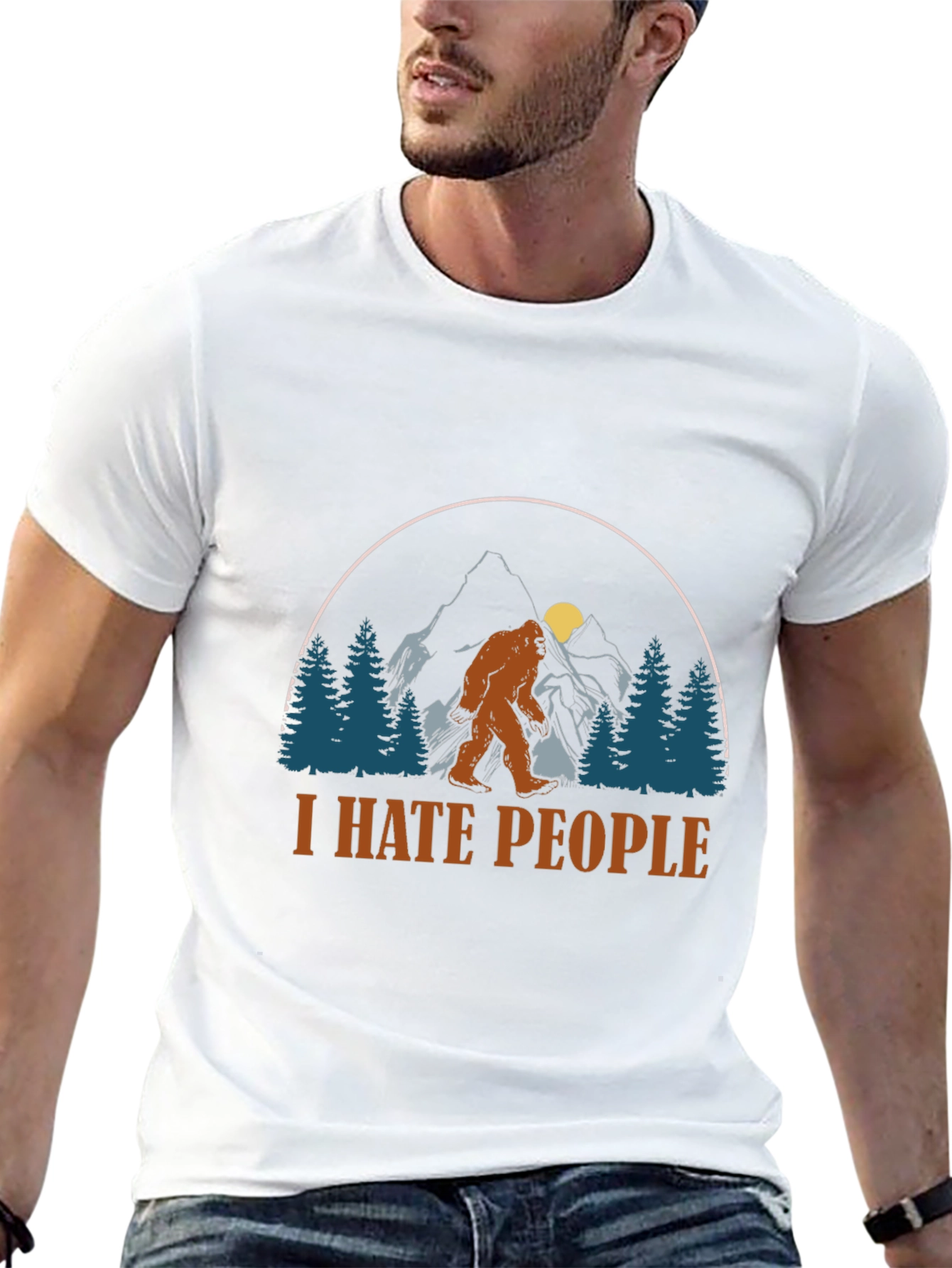 I Hate People Bigfoot Graphic T-Shirt