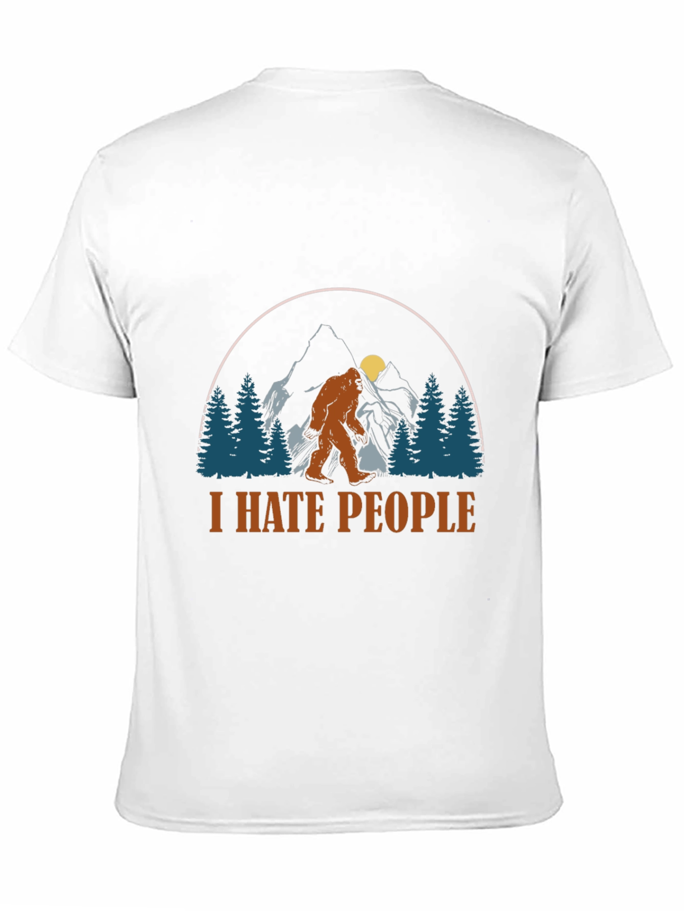 I Hate People Bigfoot Graphic T-Shirt