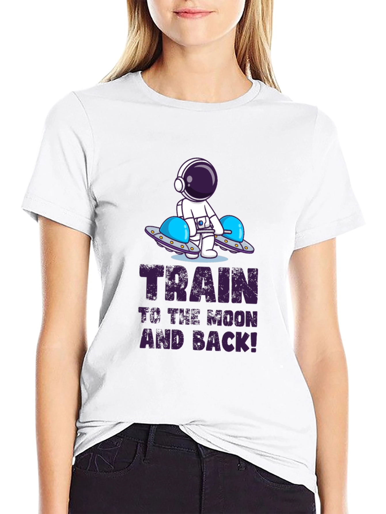 Train to the Moon and Back Black T-Shirt