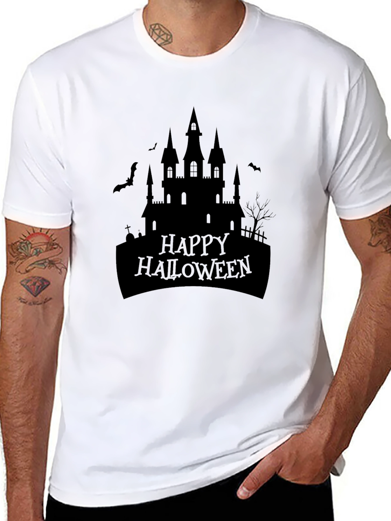 Happy Halloween Castle Graphic Tee
