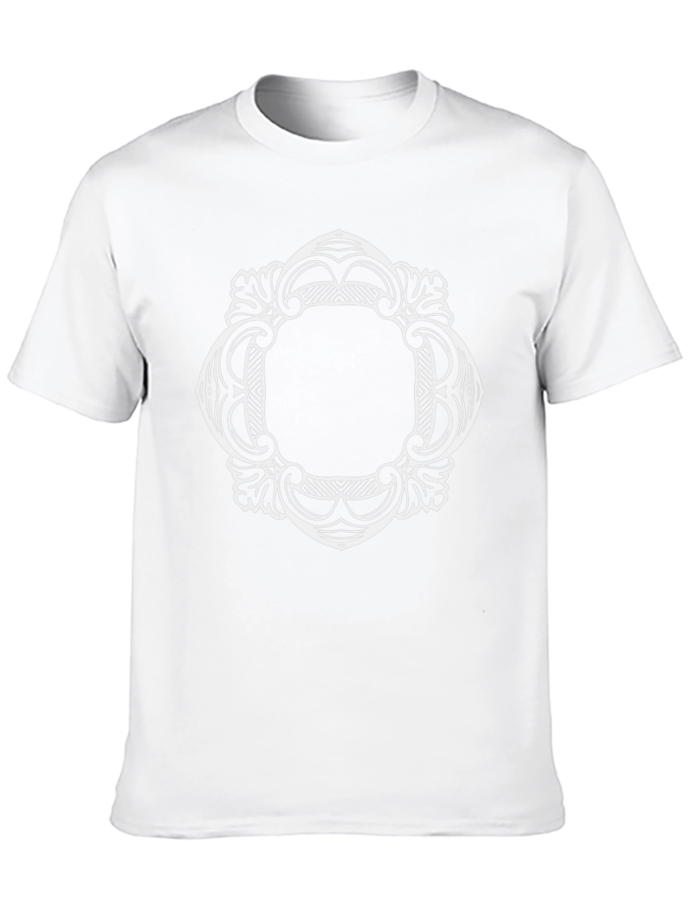 Ornate Frame Graphic Black T-Shirt