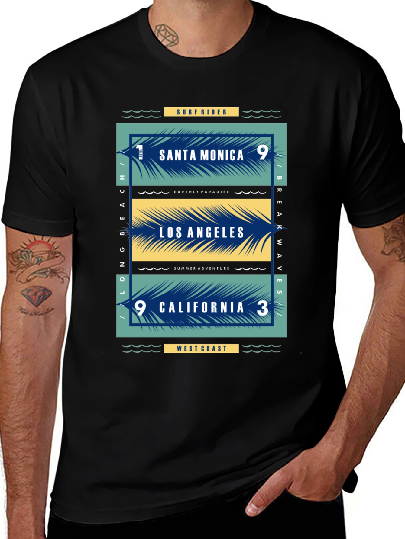 Santa Monica Los Angeles California Graphic Tee