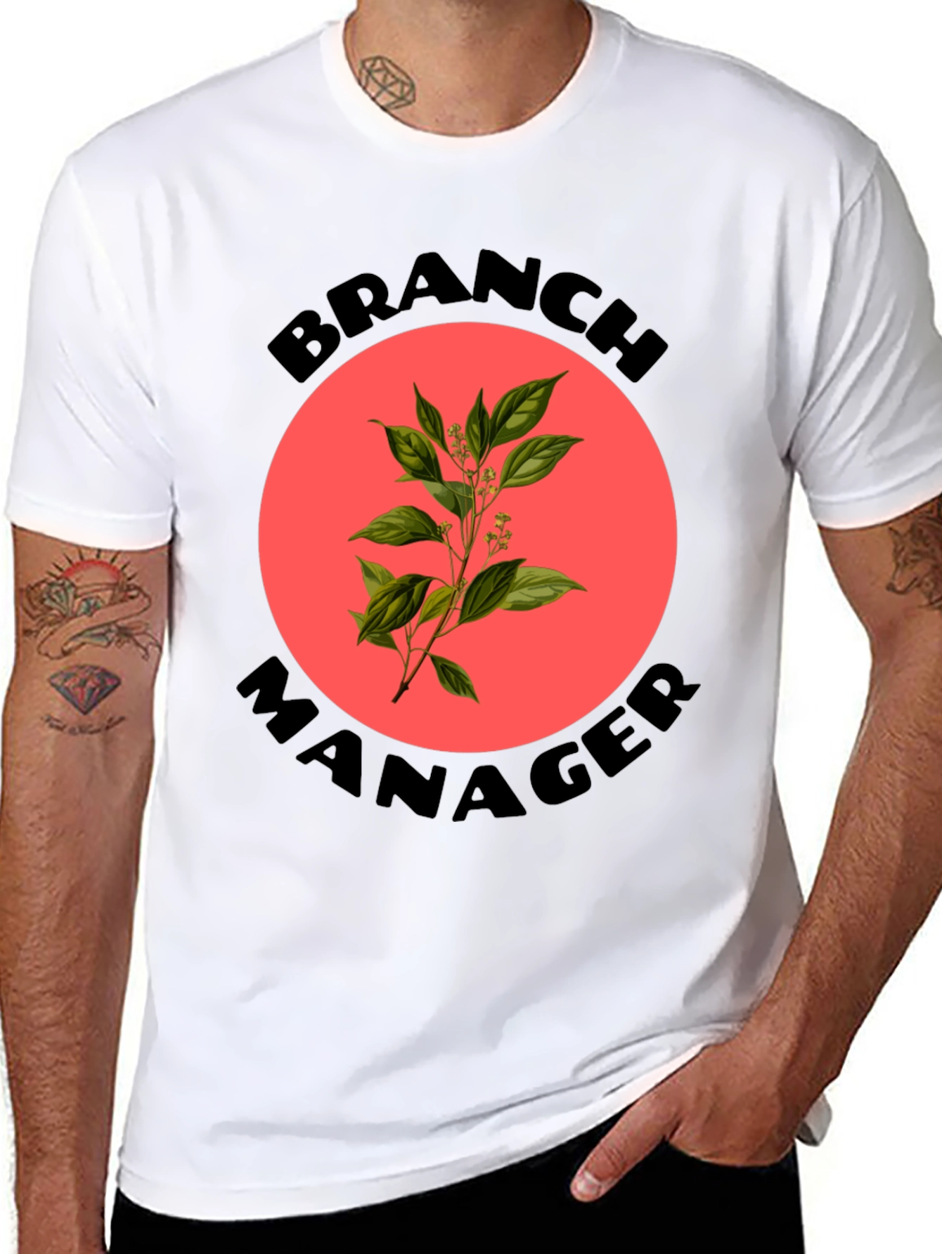 Branch Manager T-Shirt - Novelty Botanical Design