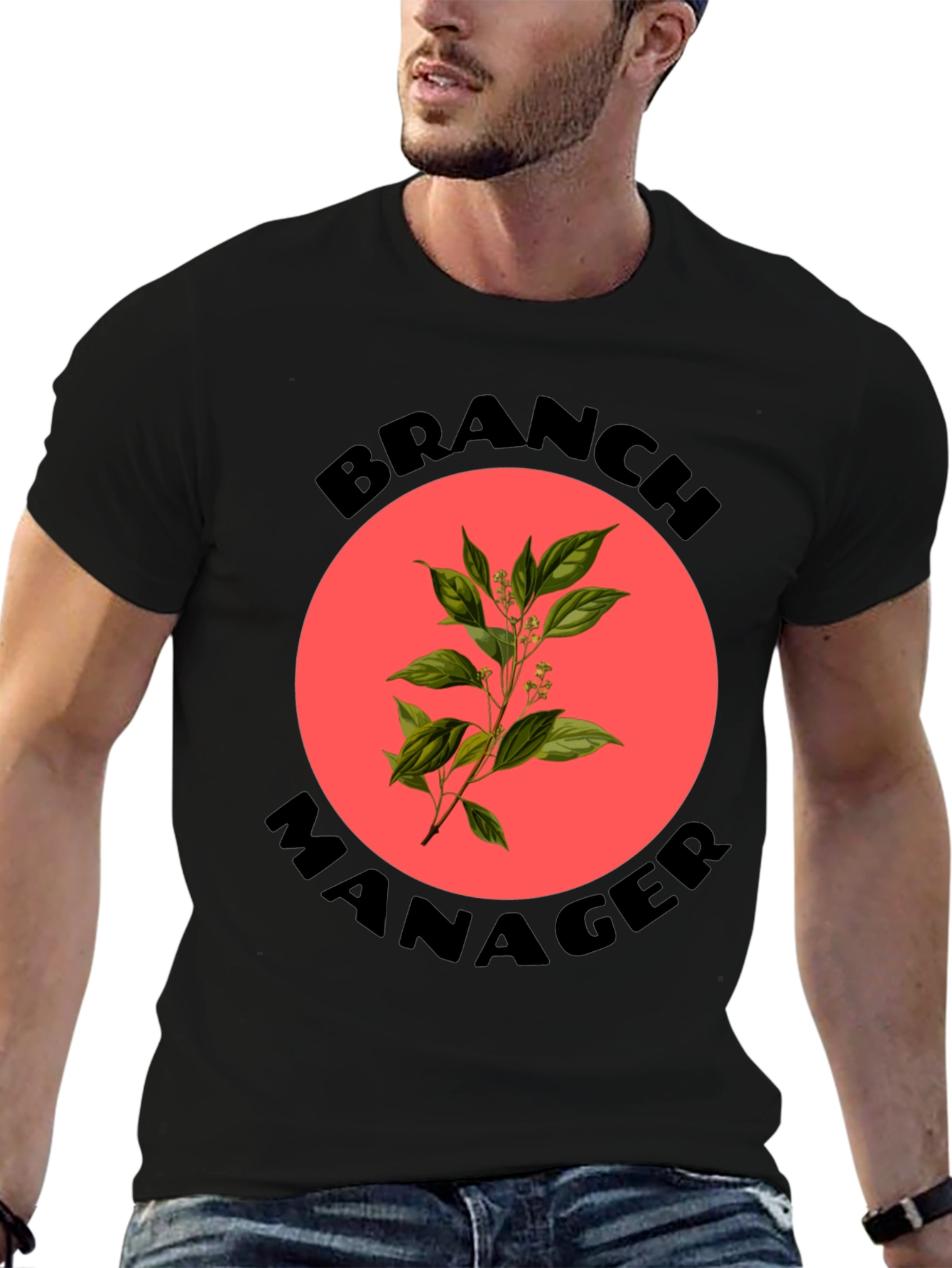 Branch Manager T-Shirt - Novelty Botanical Design