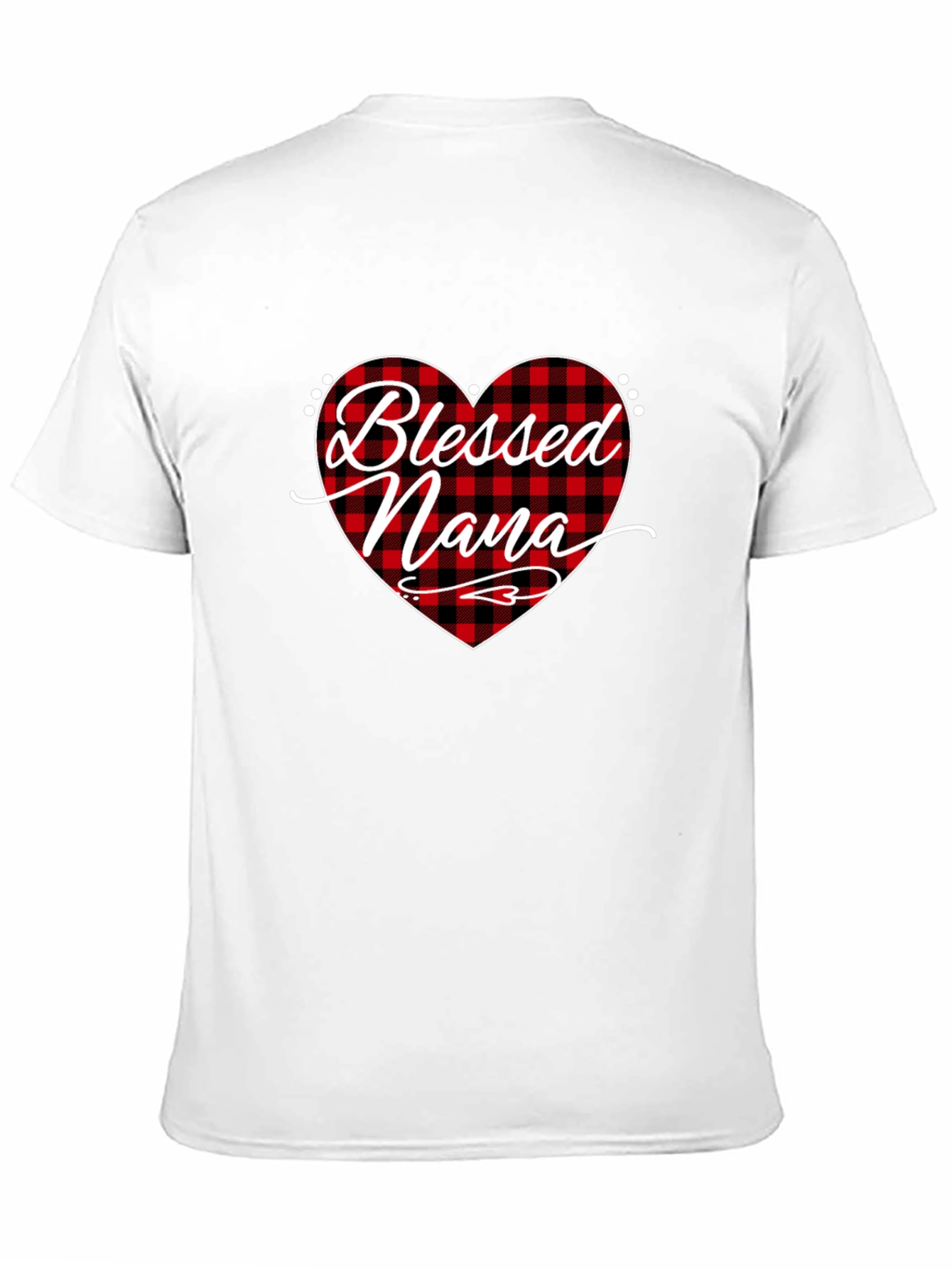 Blessed Nana Buffalo Plaid Heart T-Shirt